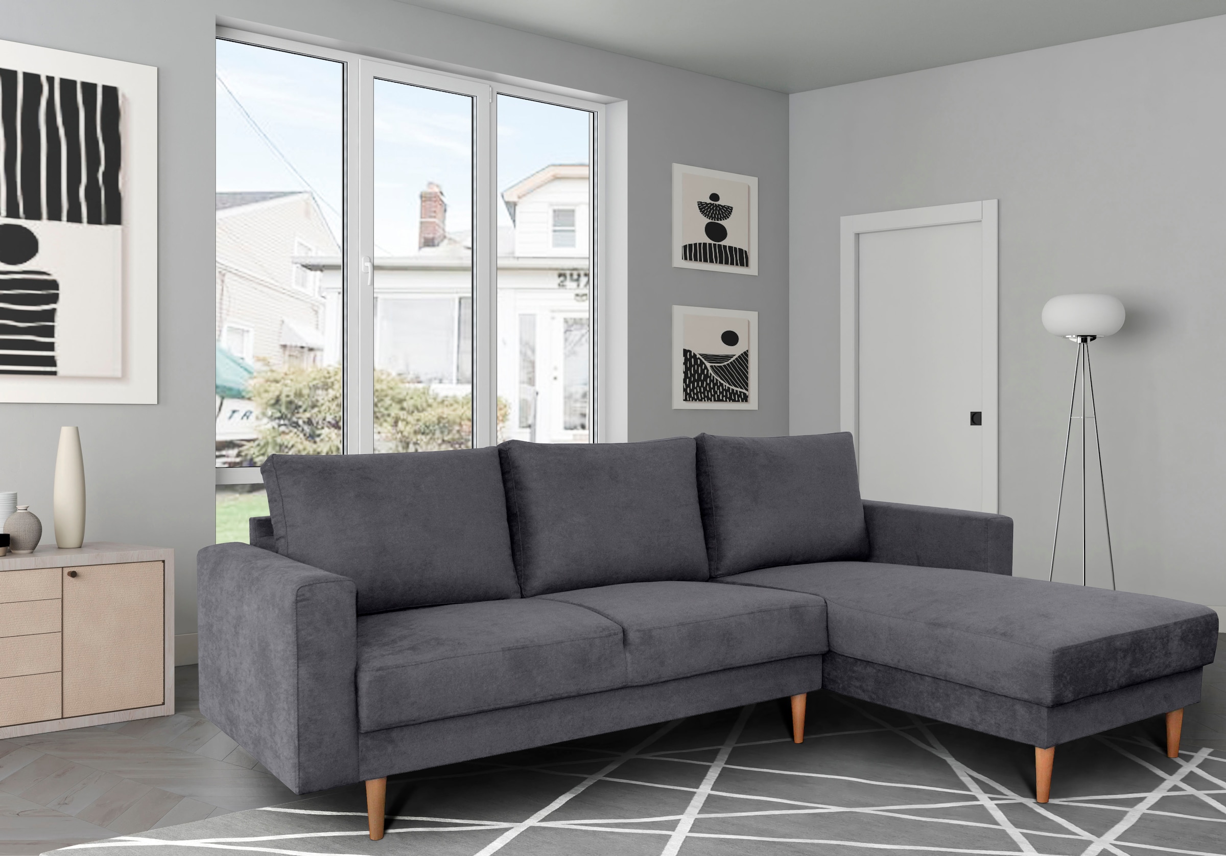 GEPADE Ecksofa »Fabio, L-Form«, beidseitig montierbar