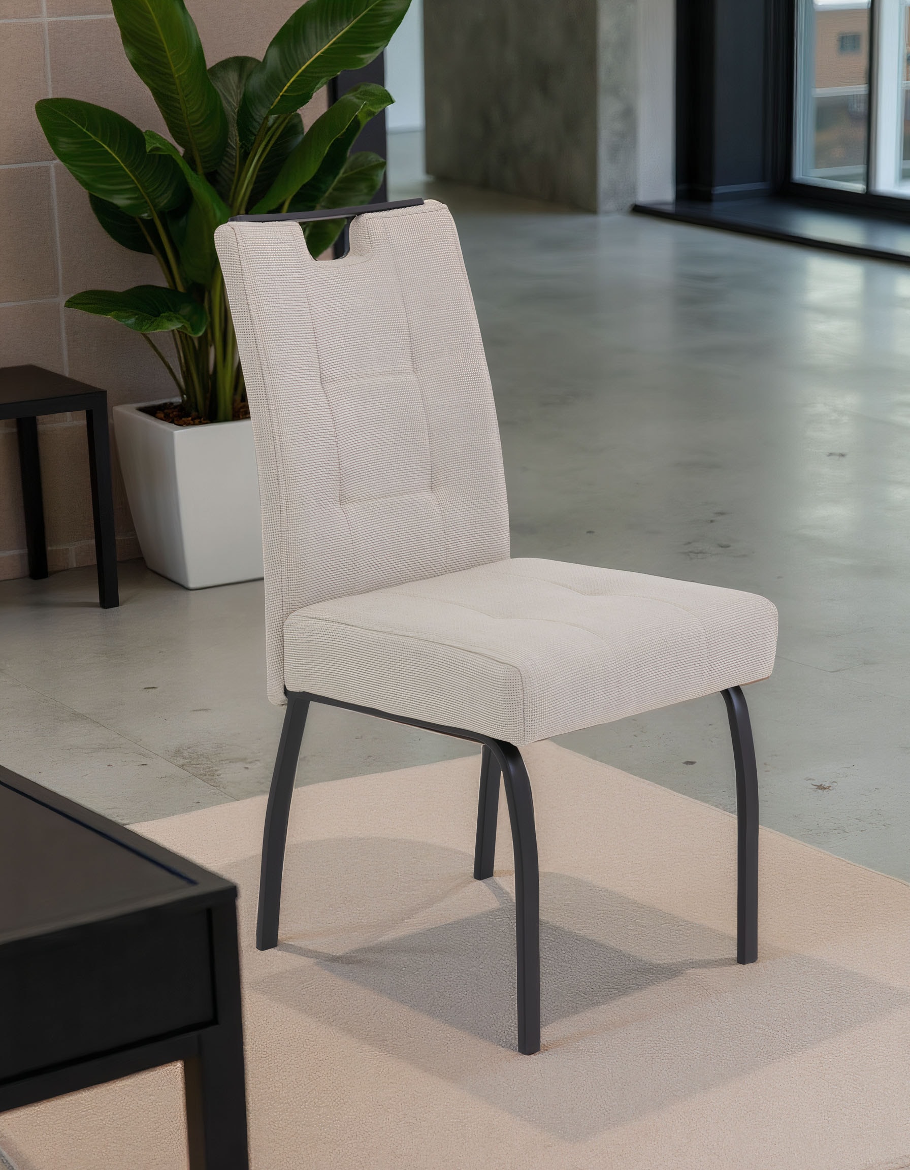 HELA 4-Fußstuhl »LINZ, Esszimmerstuhl, Komfortstuhl« (Set) 2 Stk.XL-Sitz,elegante Griffleiste,Komfortsitz mit Federkern,140kg belastbar