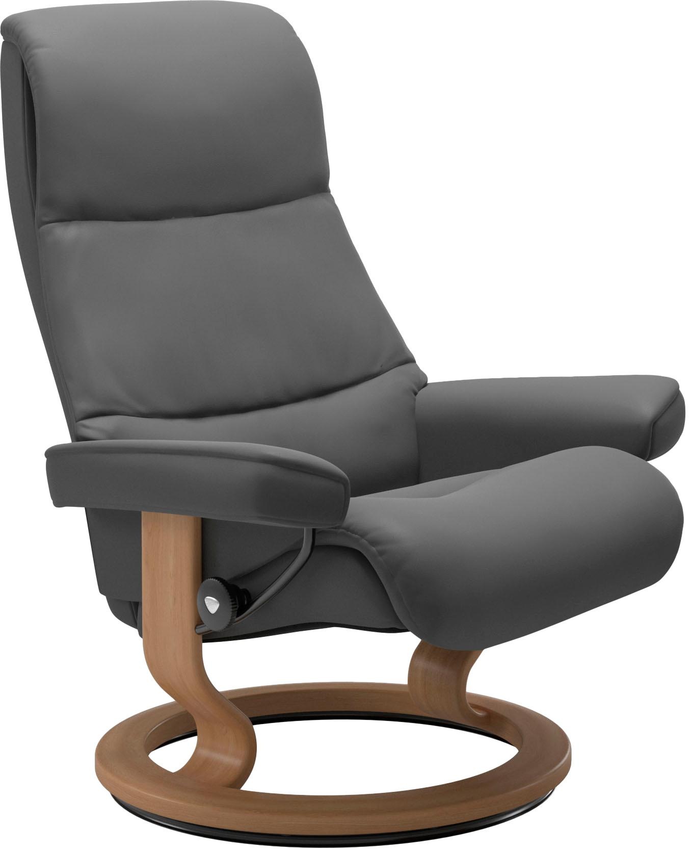 Stressless® Relaxsessel »View«, (Set, Relaxsessel mit Hocker), mit Classic Base, Größe S,Gestell Eiche