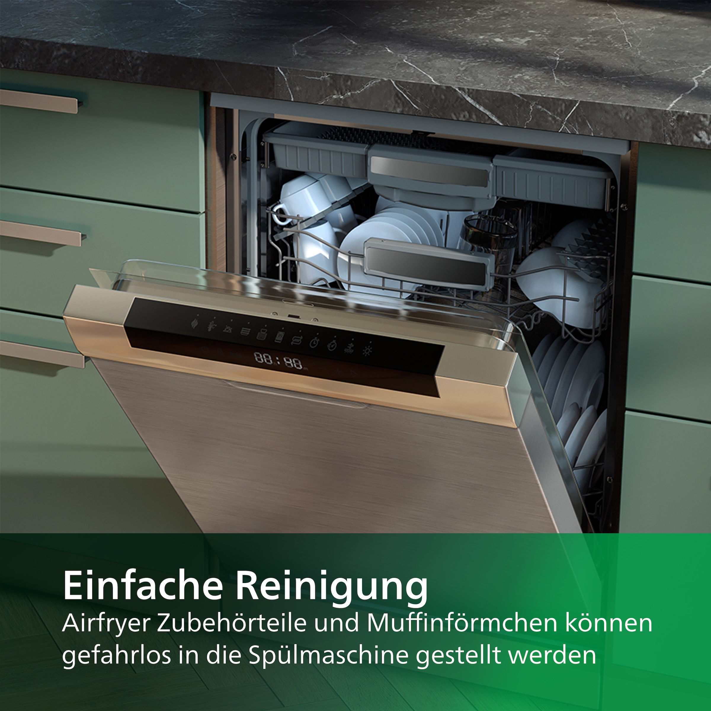 »HD9957/00 9 für Airfryer Philips bei 5000er Silikon-Muffinförmchen, inkl. Backblech OTTO XXL Serie«, spülmaschinenfest