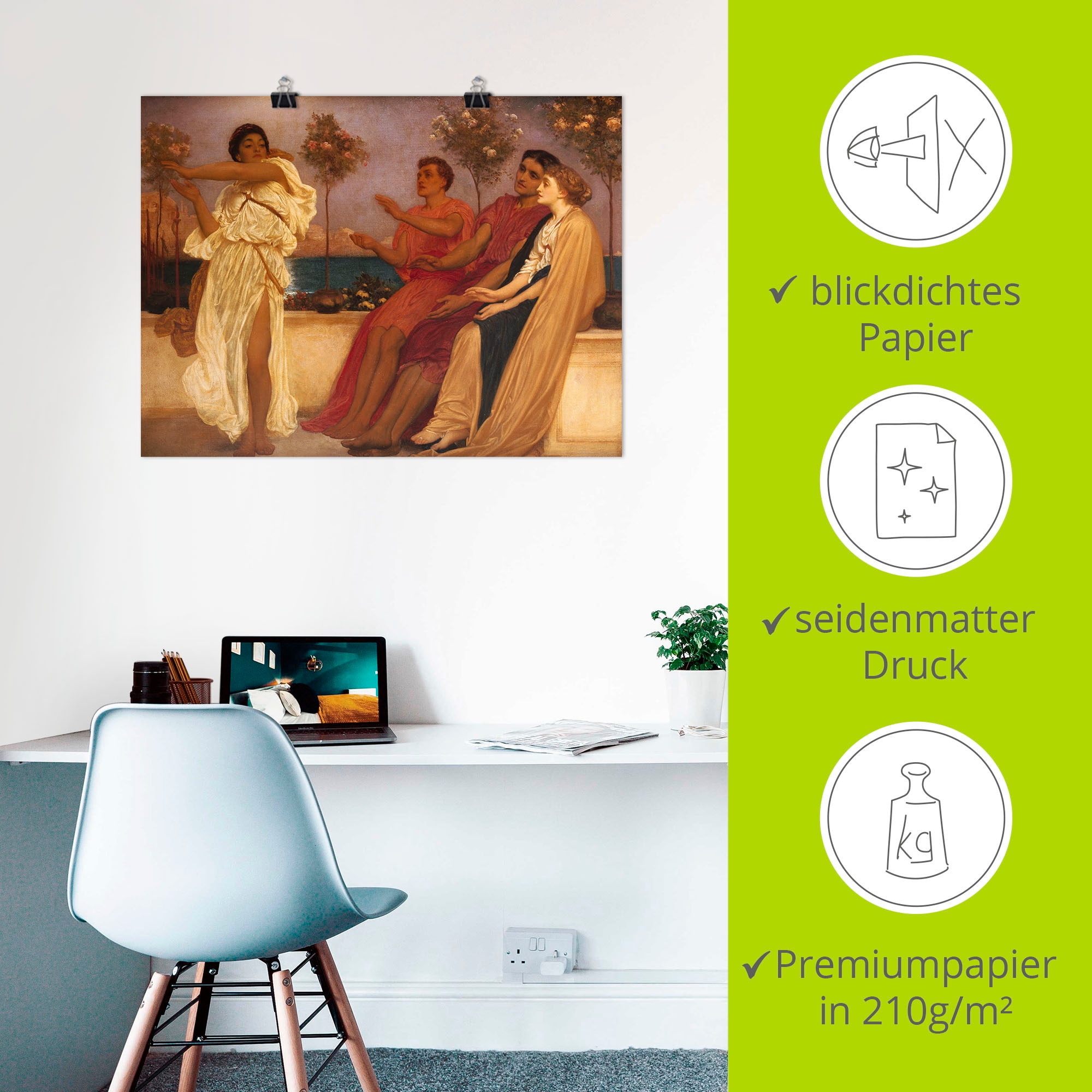 Artland Wandbild »Tanzendes griechisches Mädchen.« Gruppen & Familien 1 Stk. tlg. als Leinwandbild, Poster in verschied. Größen