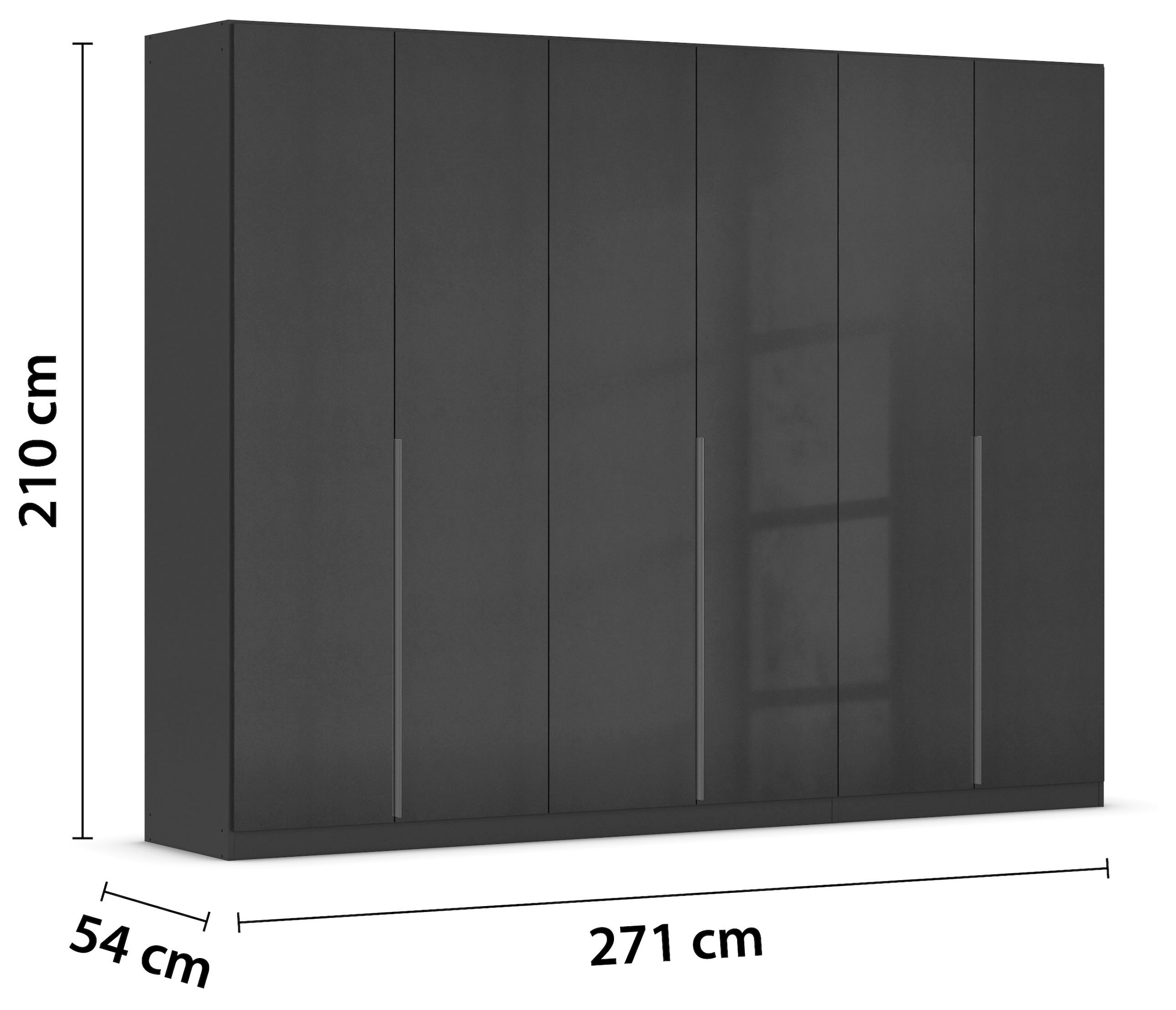 rauch Drehtürenschrank »Kleiderschrank Schrank Garderobe AGORDO TOPSELLER Schlafzimmer«, (in zwei Griff-Farben mit Dekor- oder Hochglanzfront), durchdachte Innenausstattung, in 6 Breiten und 2 Höhen MADE IN GERMANY