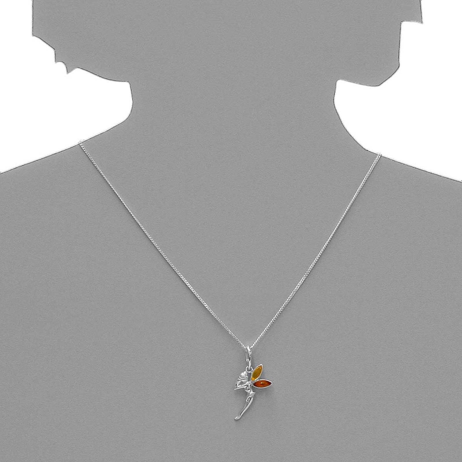 OSTSEE-SCHMUCK Kettenanhänger »- Elfe - Silber 925/000 - Bernstein«