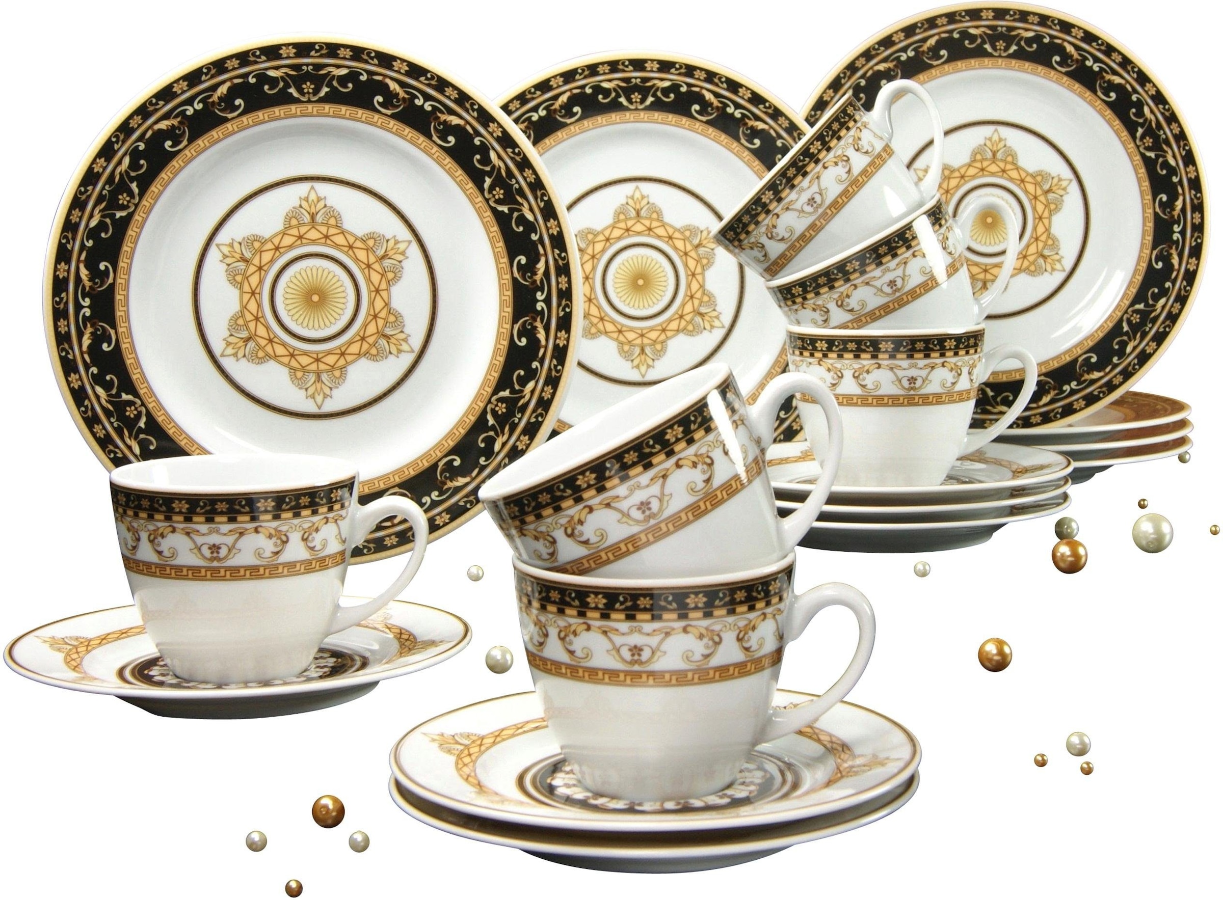 Kaffeeservice »Geschirr-Set Majestosa«, (Set, 18 tlg., Kaffeegeschirr für 6 Personen),...