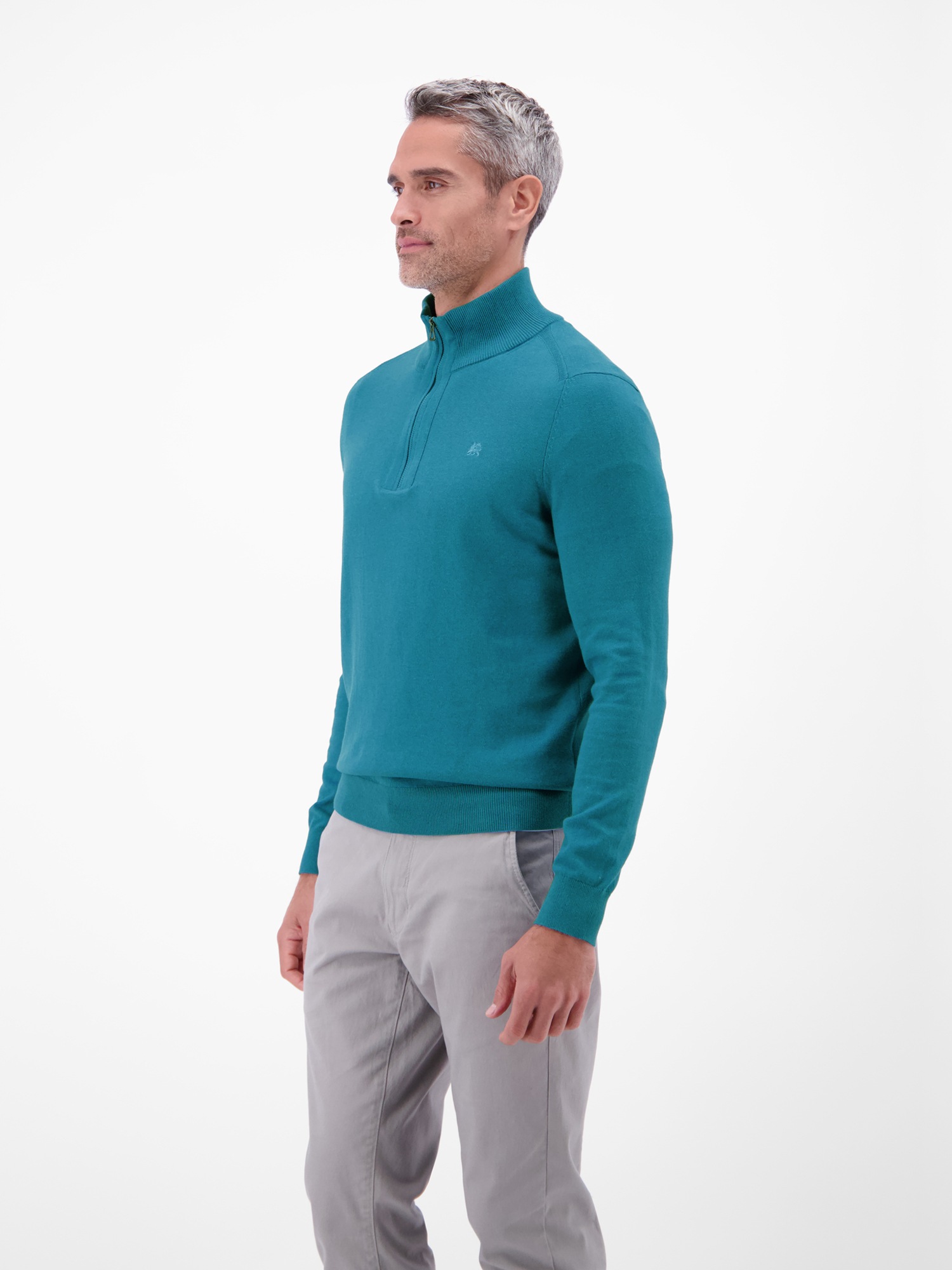 LERROS Troyer »Flachstrickpullover mit Troyerkragen«