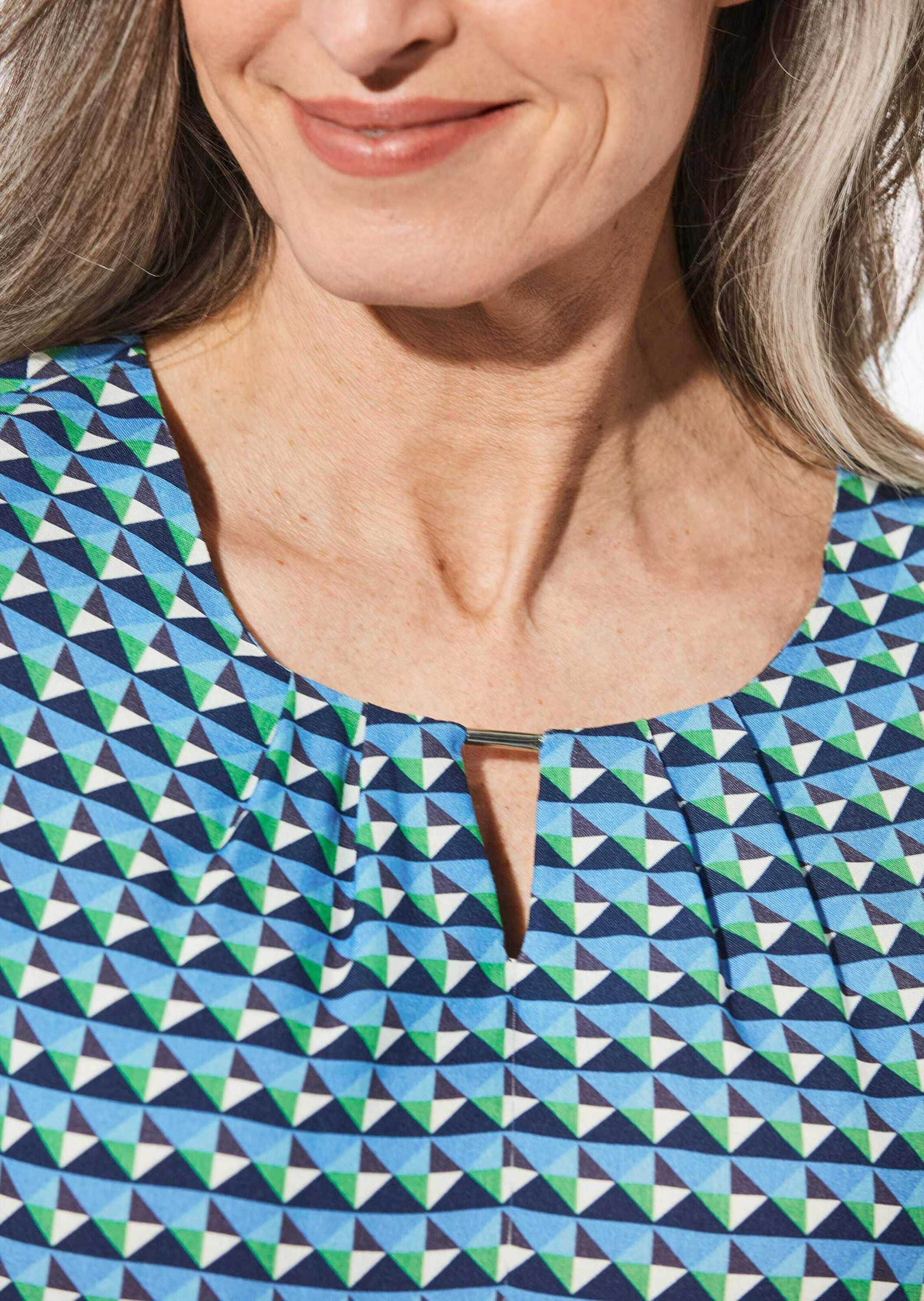 GOLDNER Kurzarmbluse »Druckbluse Druckbluse aus reiner Viskose«