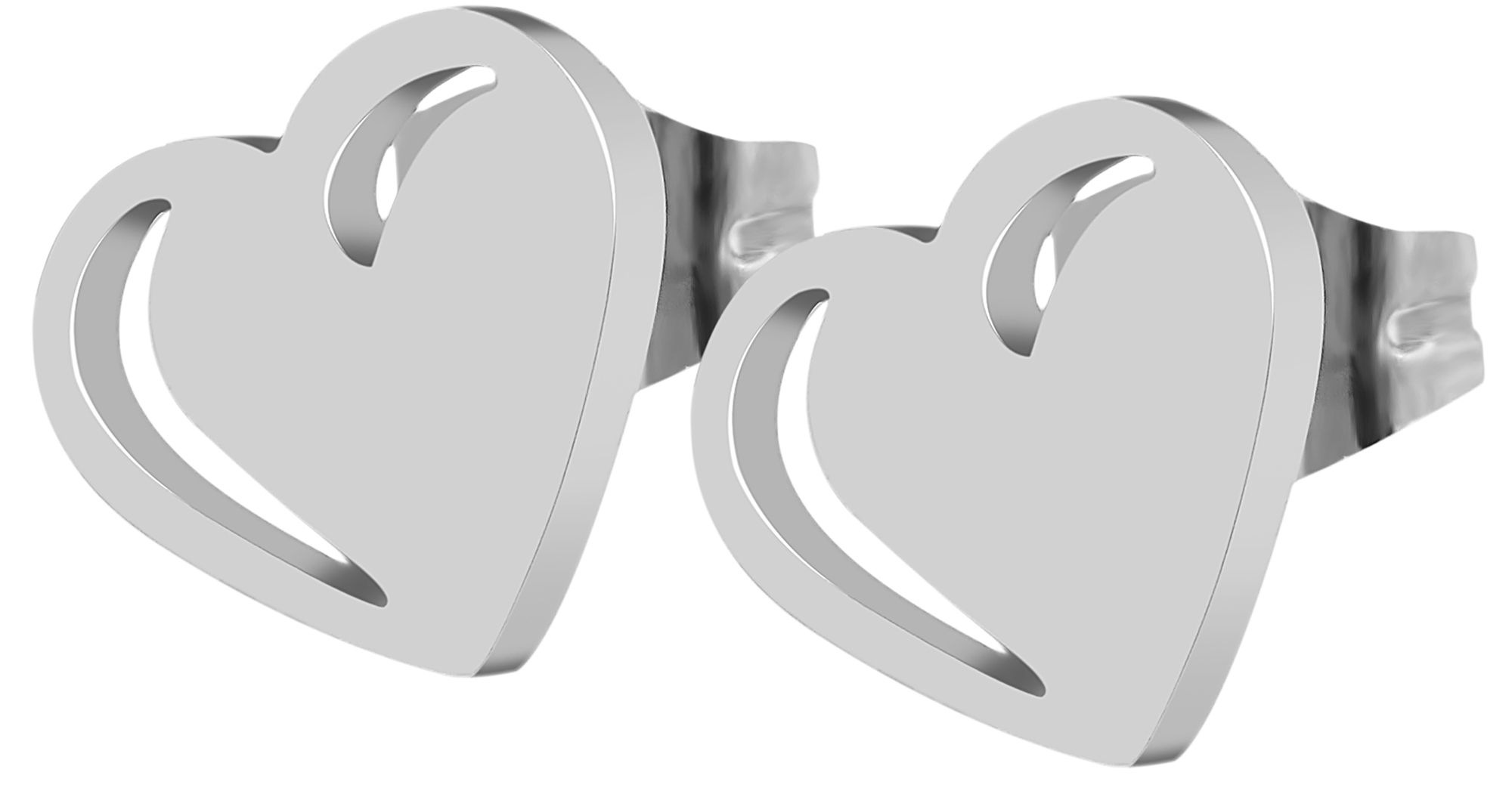 Adelia´s Paar Ohrstecker »Damen Ohrringe ¿ Ohrstecker Herz aus Edelstahl«