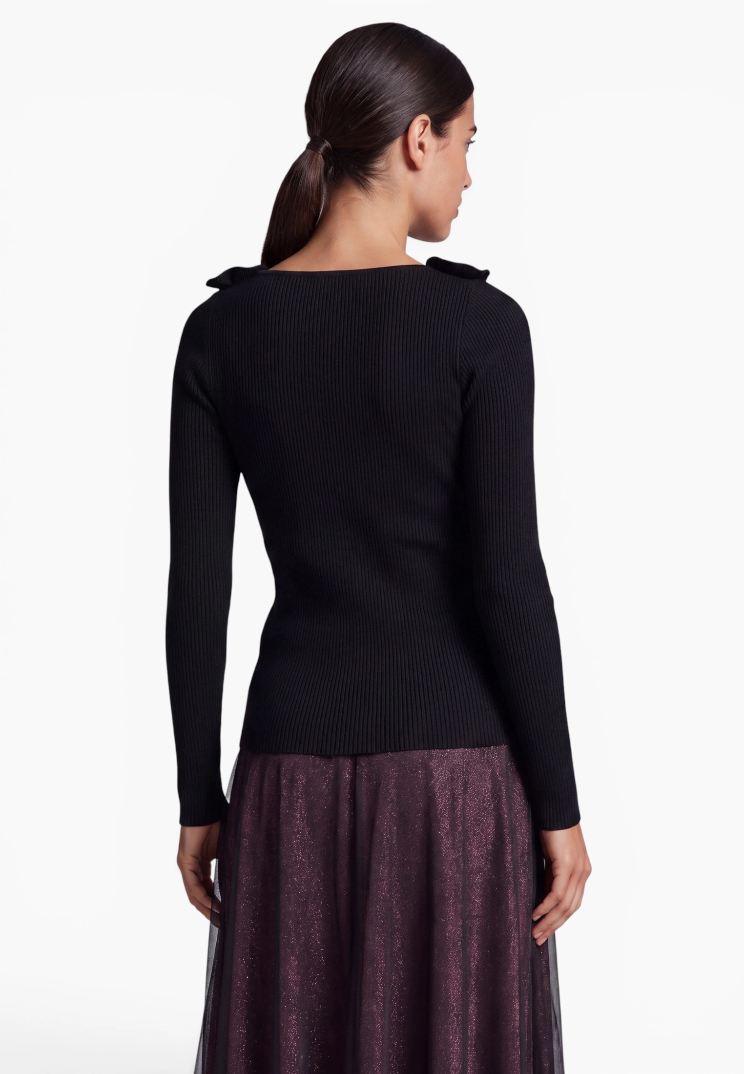 Zero Rundhalspullover »Feinstrickpullover mit Rippenstruktur«