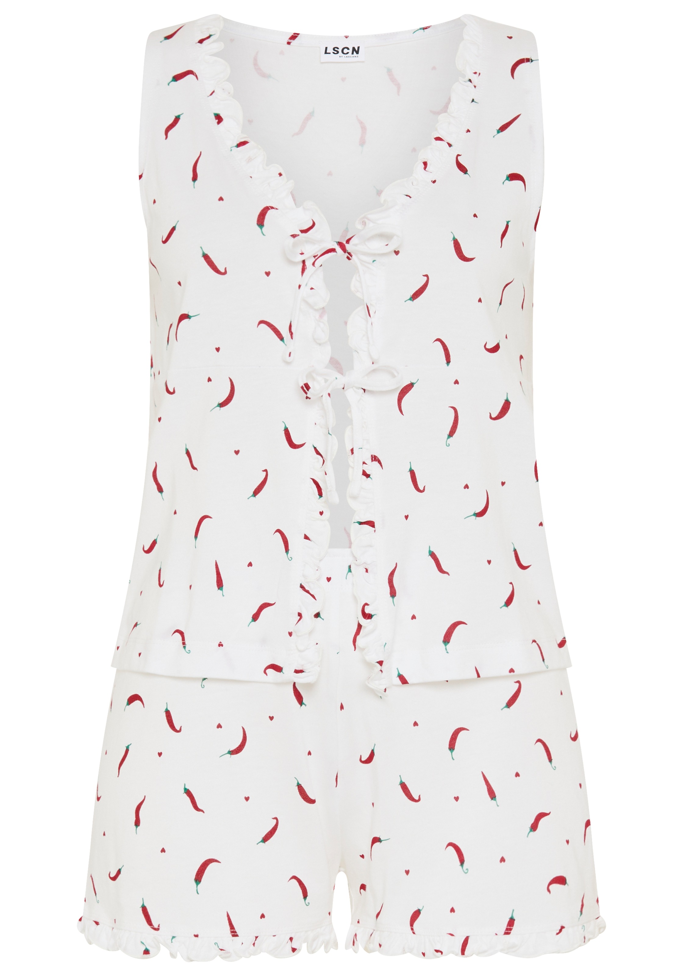 LSCN by LASCANA Shorty 2 mit süßem Chilli-Print