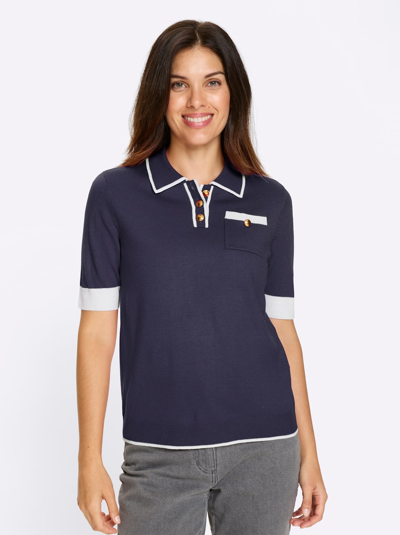 Classic Basics Kurzarmpullover »Polopullover«