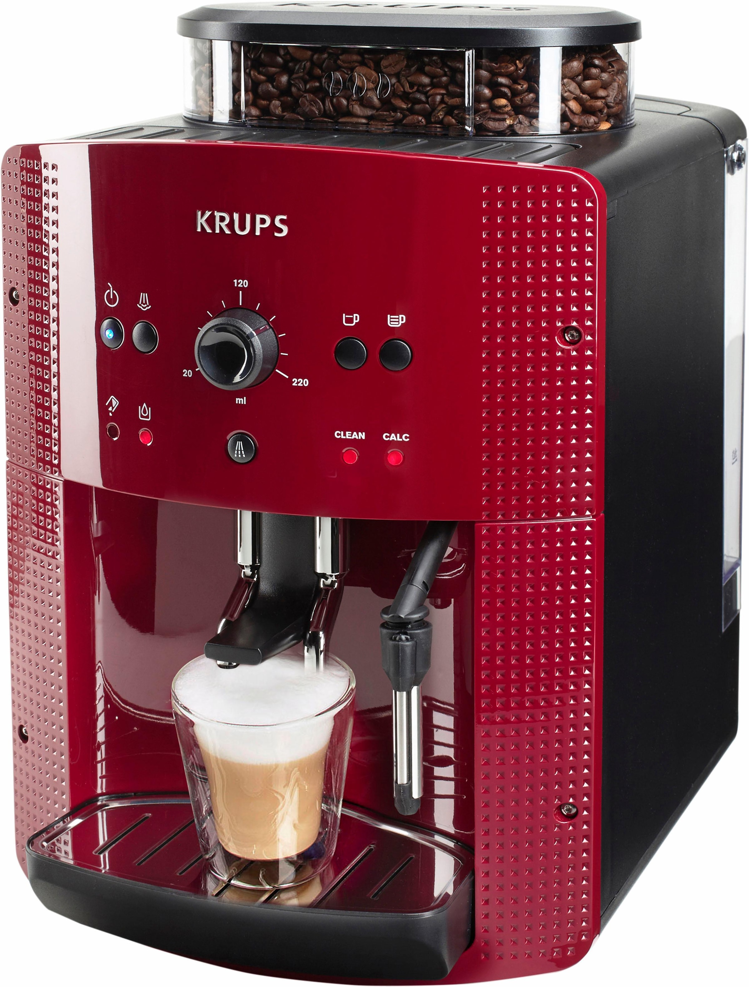 Krups Kaffeevollautomat »EA8107 Arabica«, 2-Tassen-Funktion, manueller Dampfdüse, 2 voreingestelle Kaffeestärken