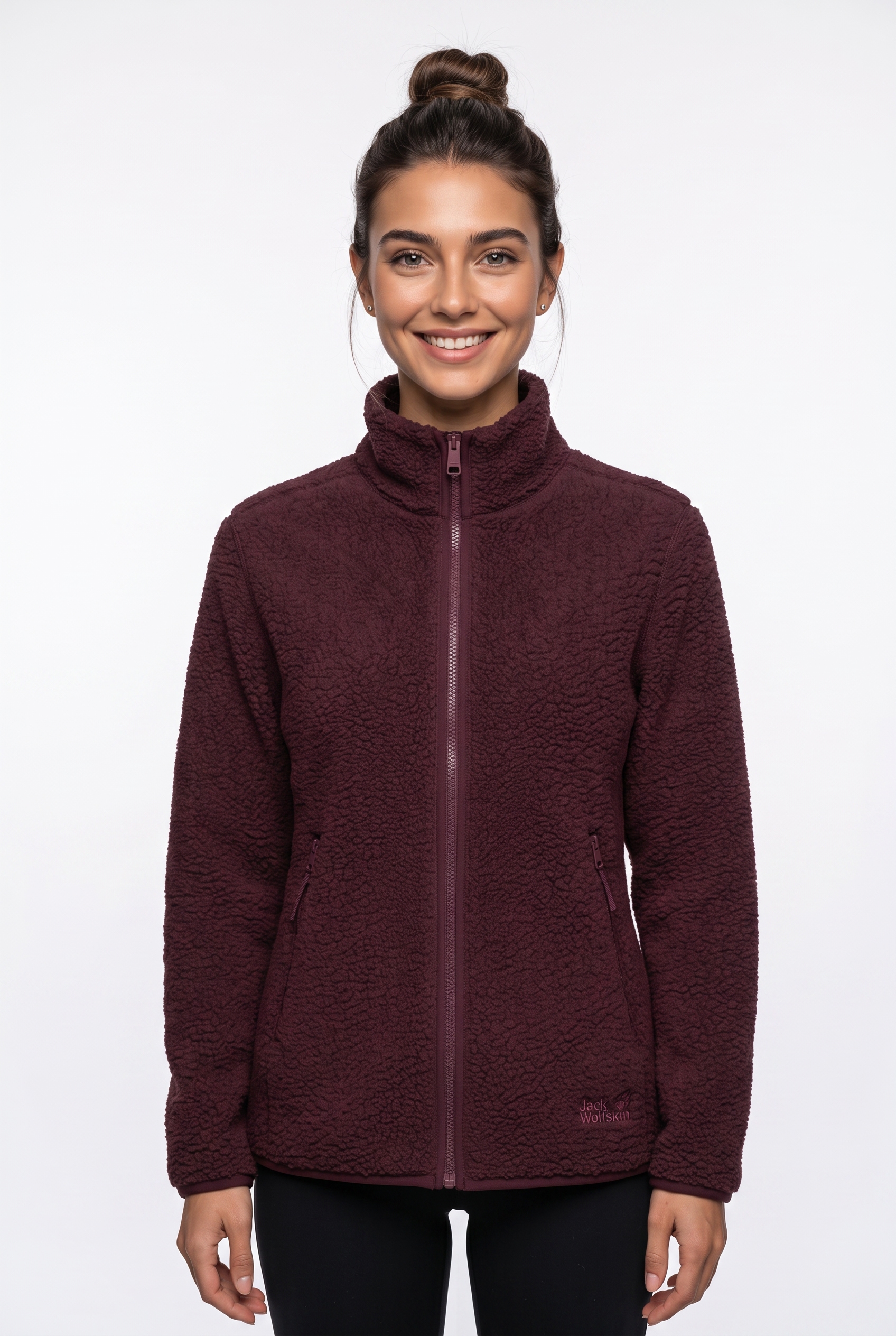 Jack Wolfskin Fleecejacke »HIGH CURL JKT W« mit durchgehendem Reißverschluss, aus Sherpa Fleece, atmungsaktiv