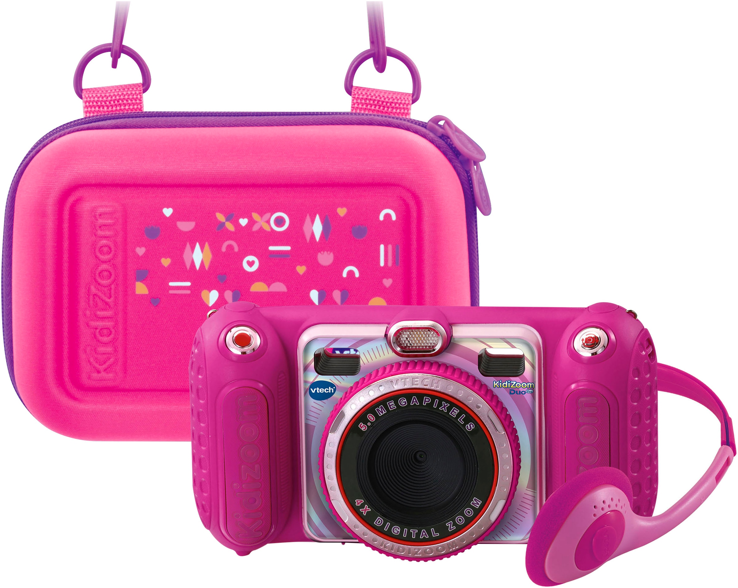 Kinderkamera »KidiZoom Duo Pro, pink«, inklusive Tragetasche