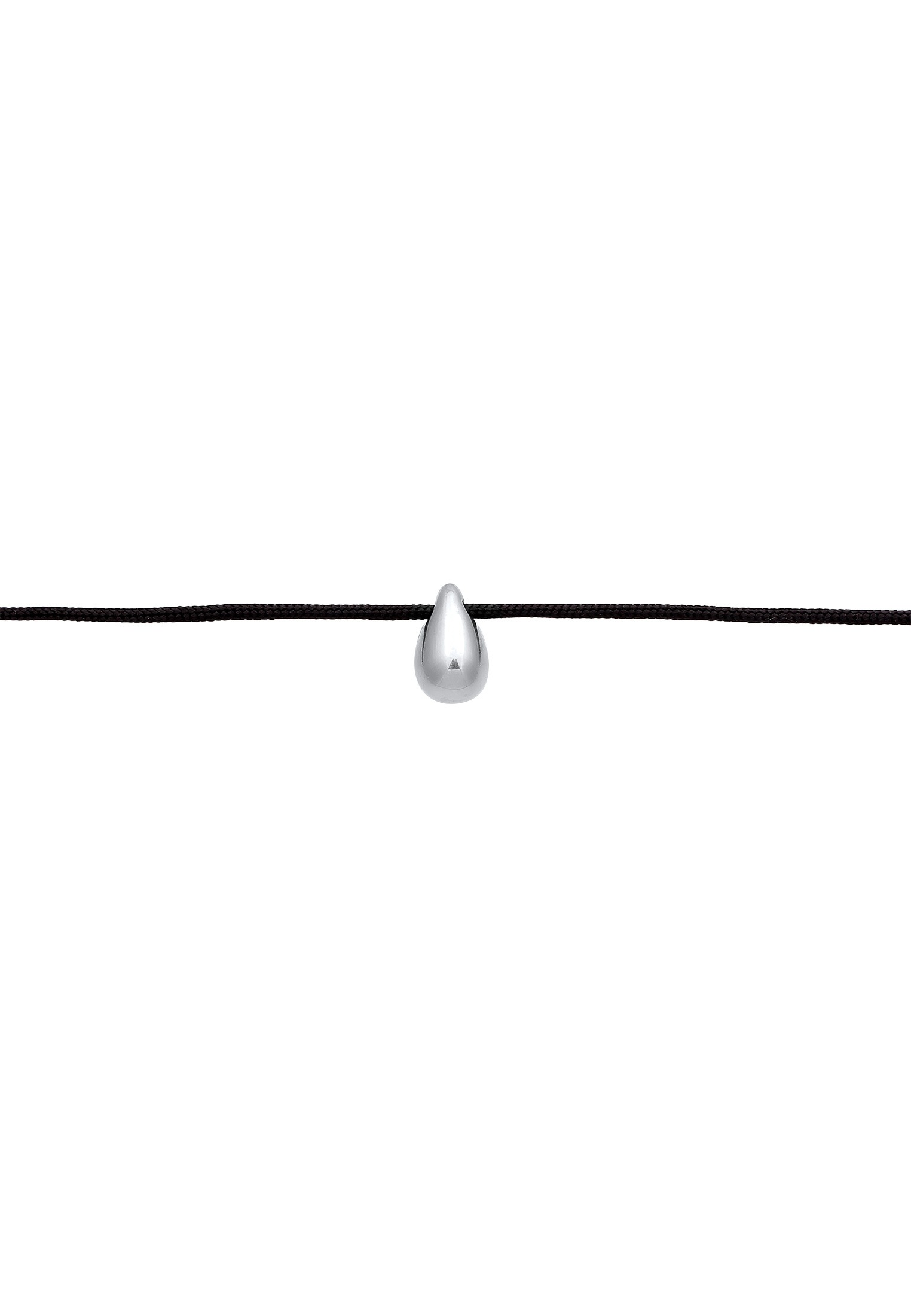 Elli Choker »Halskette Choker Nylon Anhänger Tropfen 925 Sterling Silber«