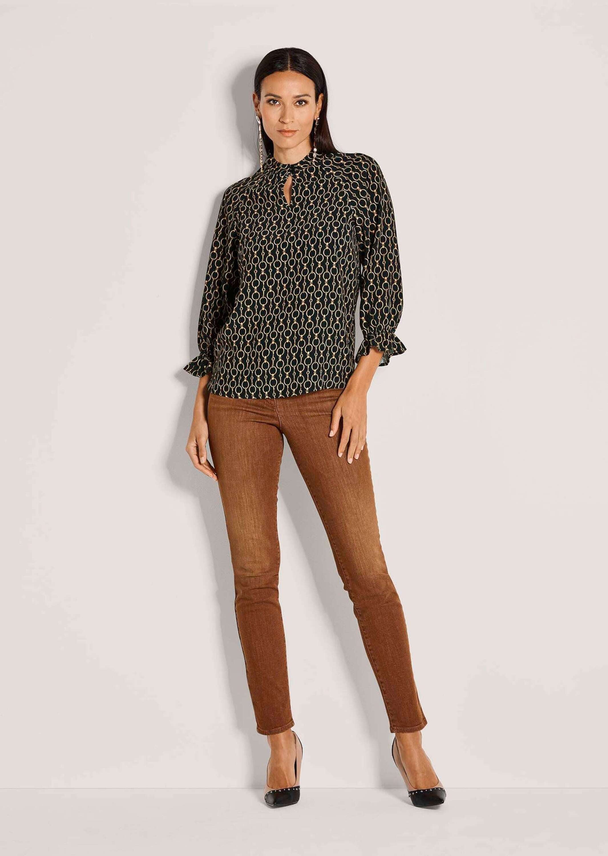 MADELEINE Langarmbluse »Bluse Elegante Viskosebluse mit Grafik-Print«