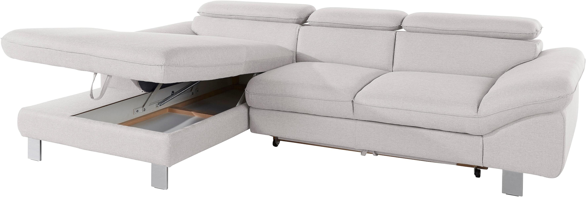 COTTA Ecksofa »Driver L-Form«, mit Kopfteilverstellung, wahlweise mit Bettfunktion