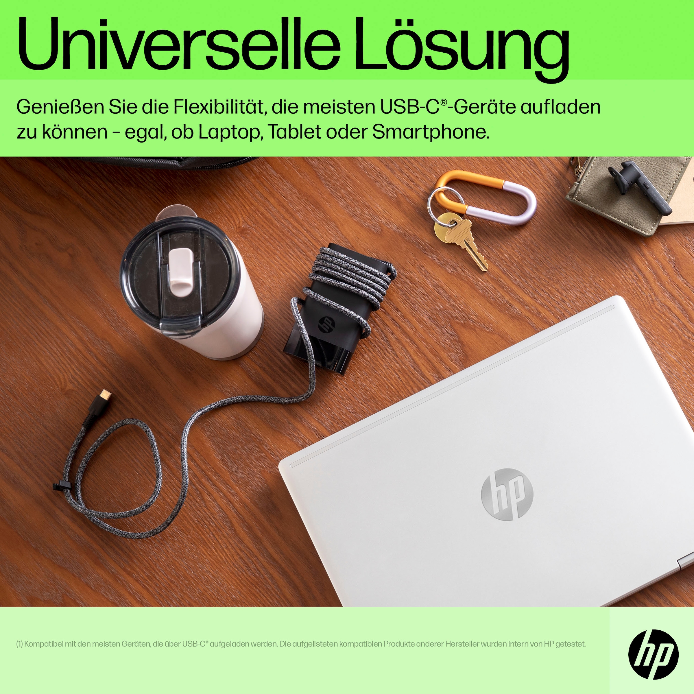 HP Notebook-Ladegerät »65W USB-C Laptop Charger« 1 Stk. tlg.