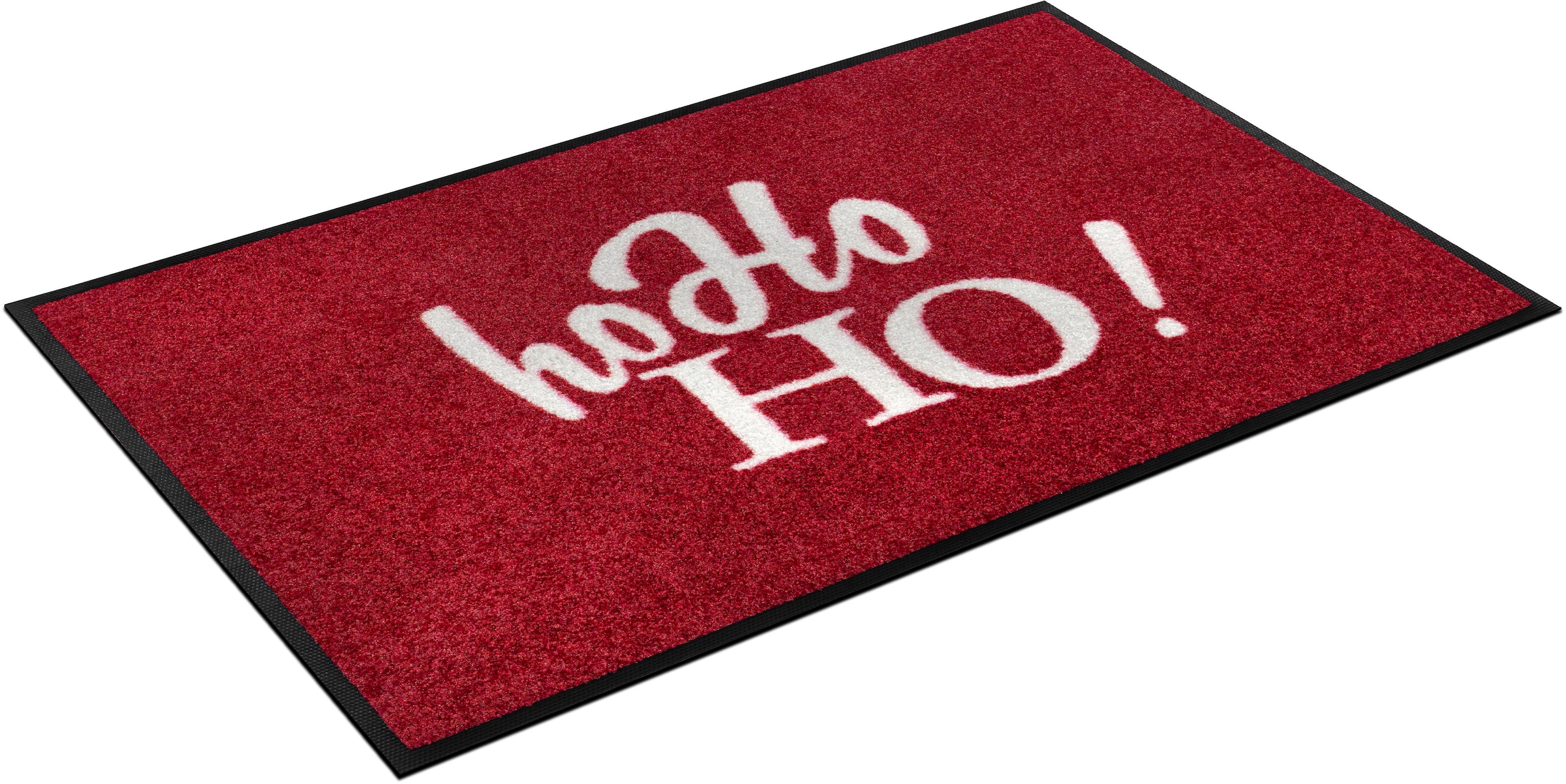Fußmatte »ho Ho HO!«, rechteckig, Schmutzfangmatte, mit Spruch, rutschhemmend, waschbar