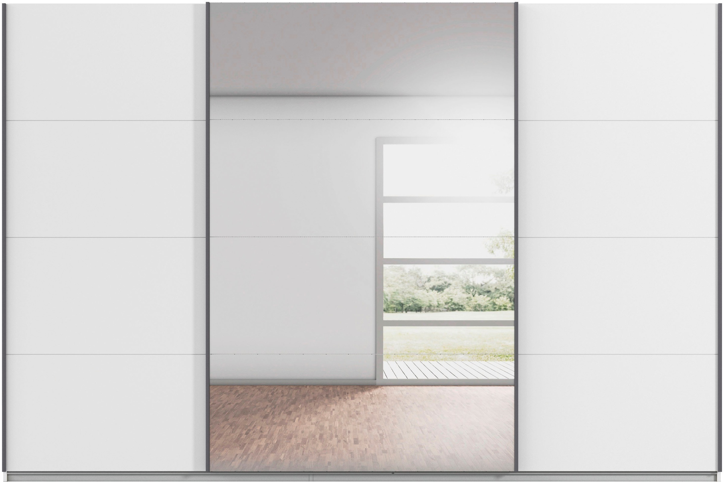 rauch Schwebetürenschrank »Kleiderschrank Schrank OTTO´S CHOICE Garderobe AGORDO«, (in zwei Griff-Farben), Top Innenausstattung, in 4 Breiten und 2 Höhen MADE IN GERMANY