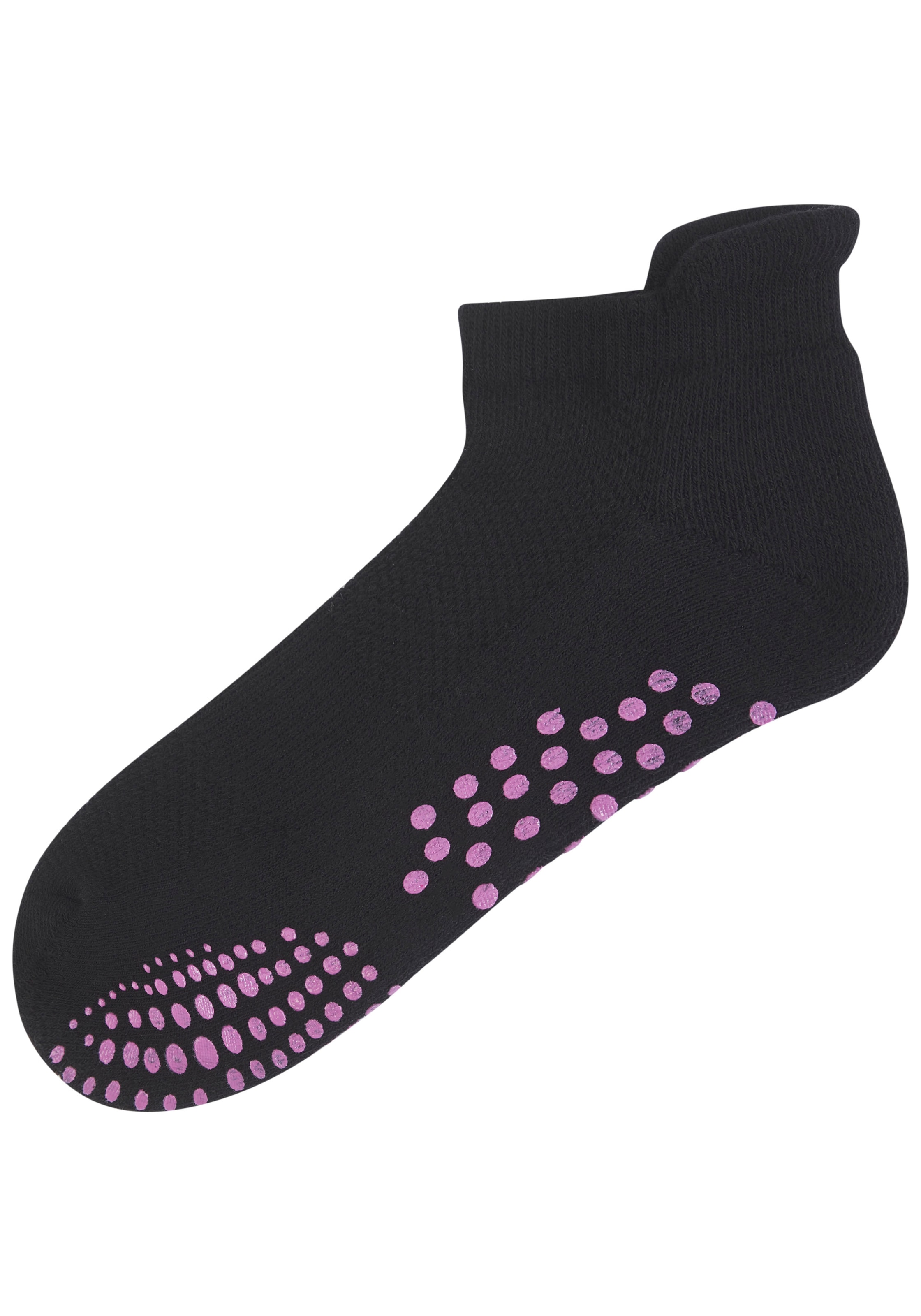 Lavana ABS-Socken, (Packung, 3 Paar), mit farbigen Noppen