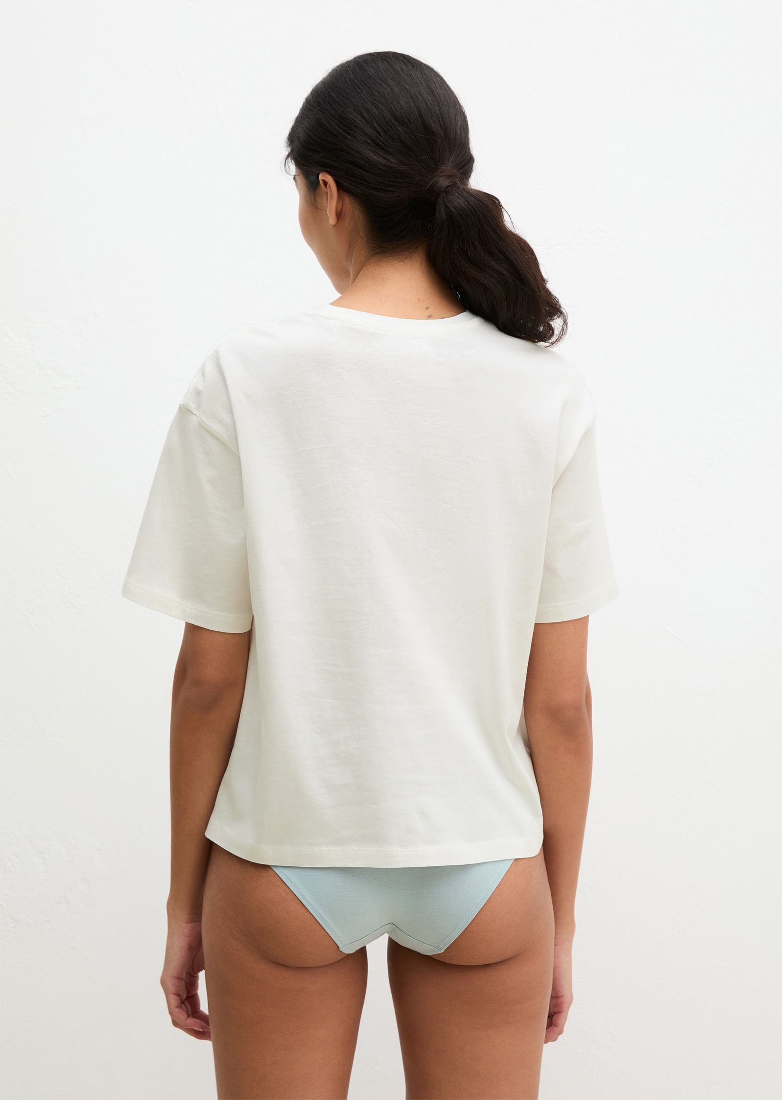 Marc O'Polo Pyjamaoberteil »Mix N Match Cotton« mit Rundhalsausschnitt und kurzen Ärmeln