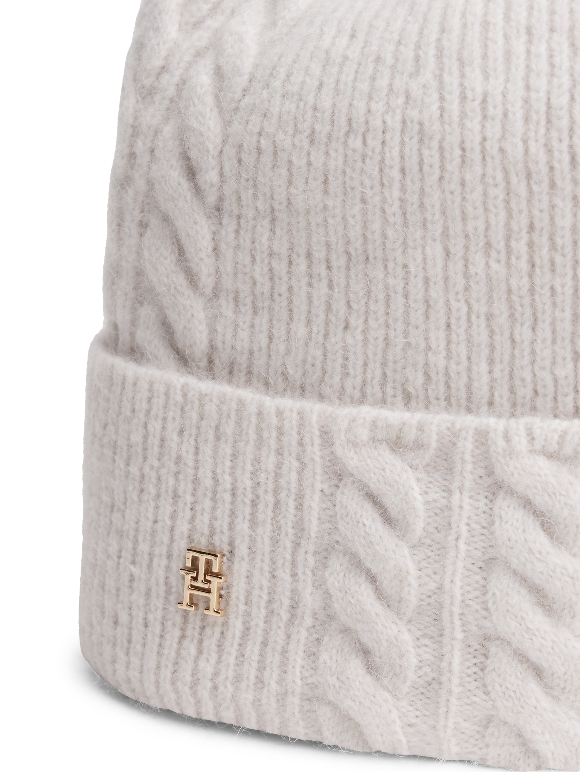 Tommy Hilfiger Beanie »TH ELEVATED CHIC FLUFFY«, flauschig, mit Wolle, ca. 25x21 cm
