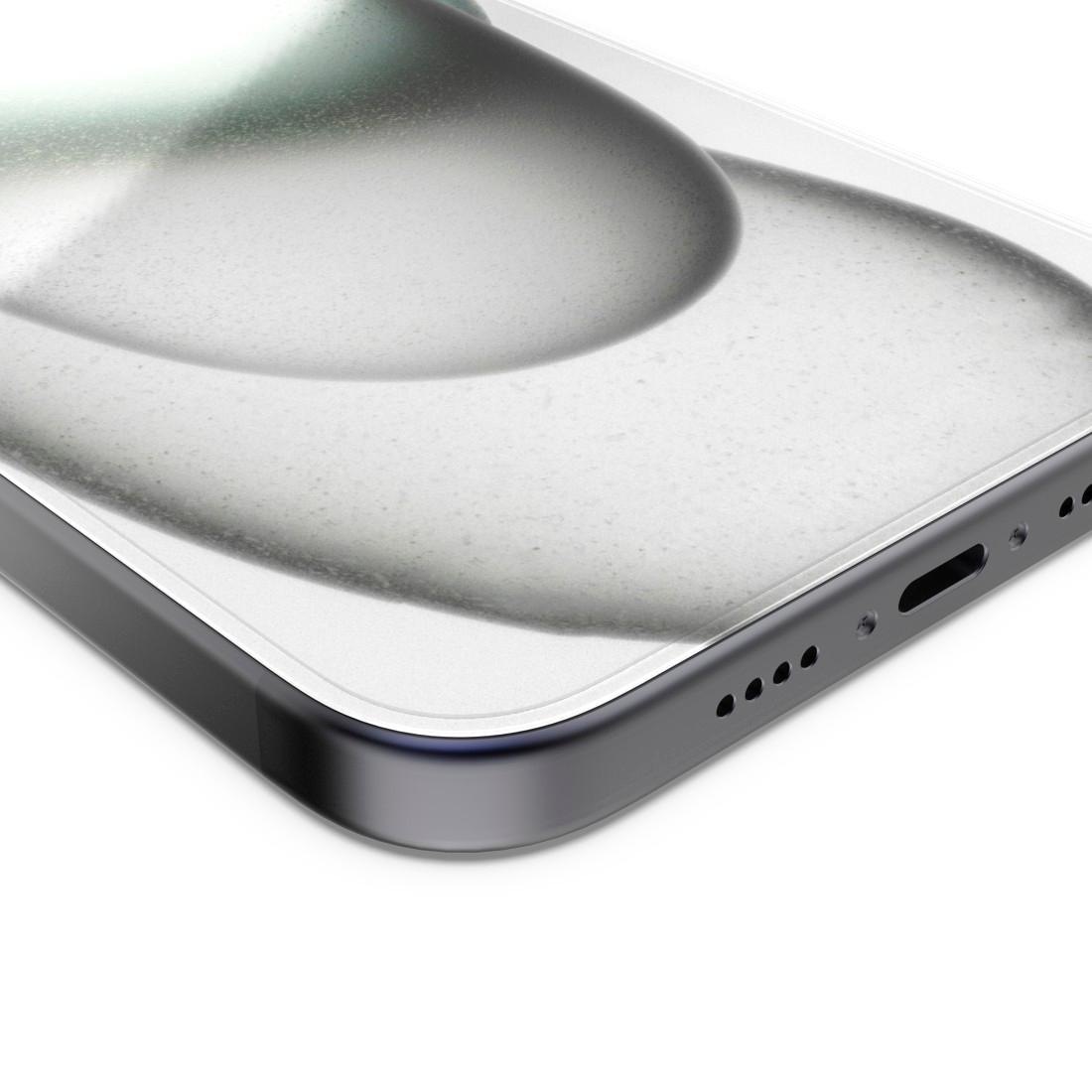 Hama Displayschutzglas »Displayschutz, Schutzglas für Apple iPhone 16 mit Montagehilfe,«, für iPhone 16, stoßfest, kratzfest, ultradünn