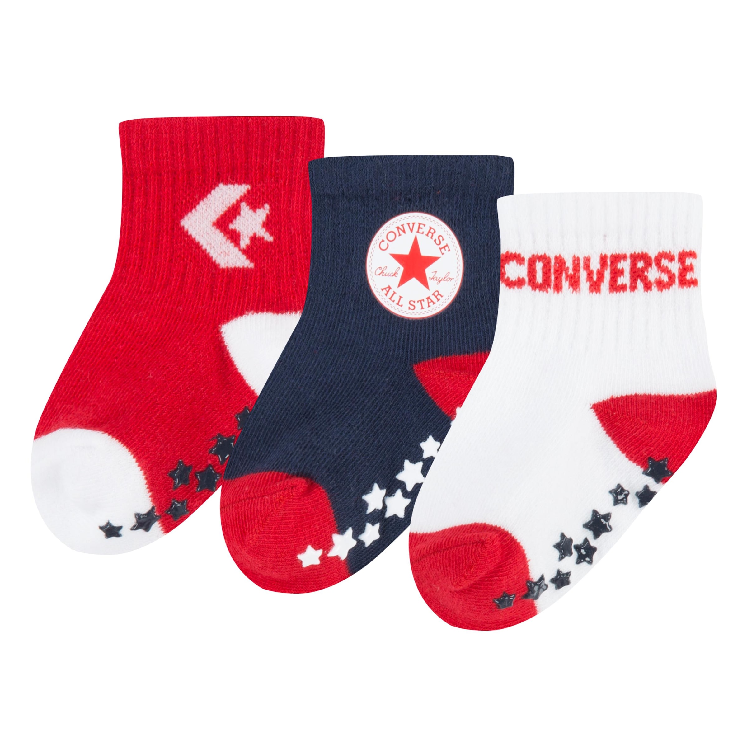 Converse ABS-Socken »CONVERSE LOGO INFANT TODDLER NO SLIP QUARTER 3 PK«, (3 Paar)