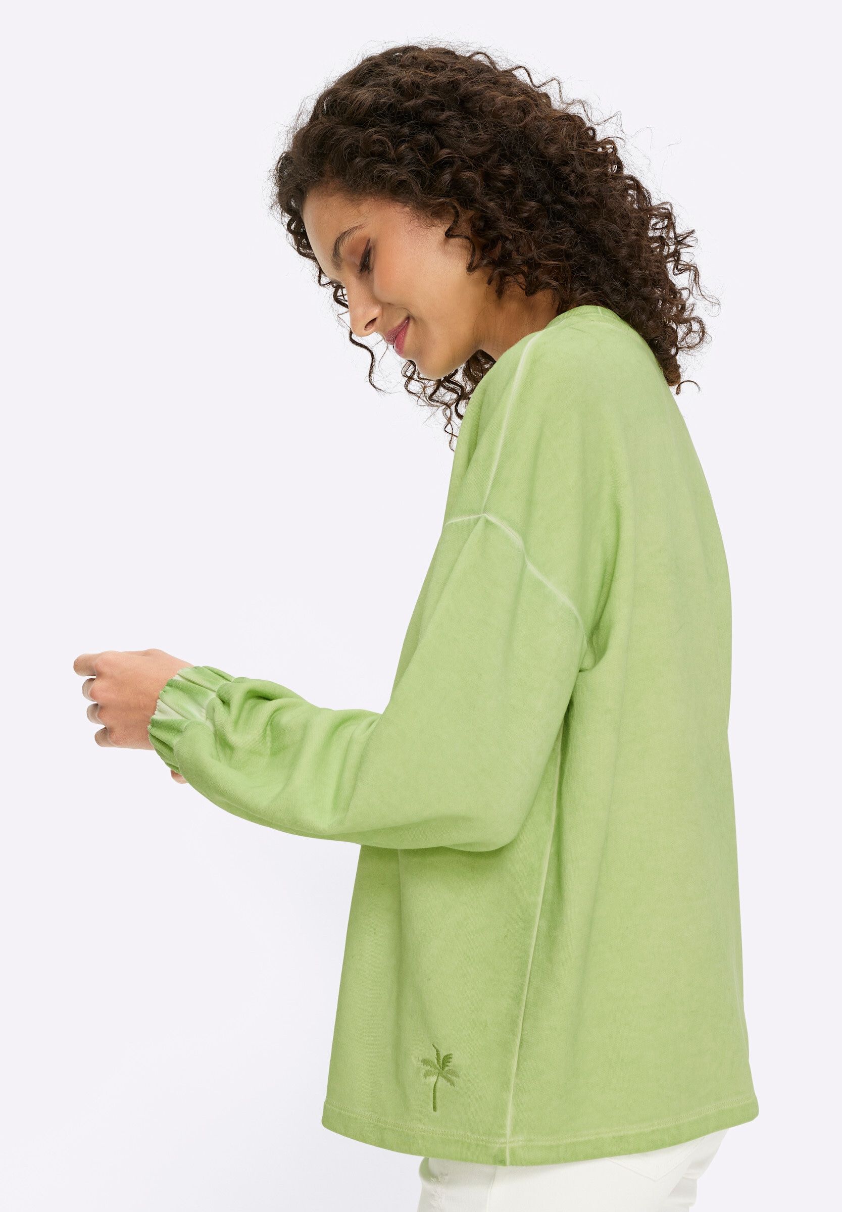 heine Sweatshirt »Sweatshirt Sweatshirt mit Oil-dyed-Waschung«
