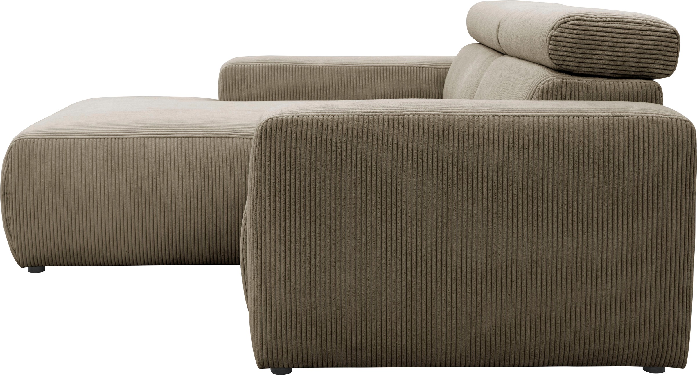 DOMO collection Ecksofa »Brandon kleine Ausführung B/T/H: 214/100/80 cm«, Mit Kopfteilverstellung, auch in Leder und Cord, L-Form