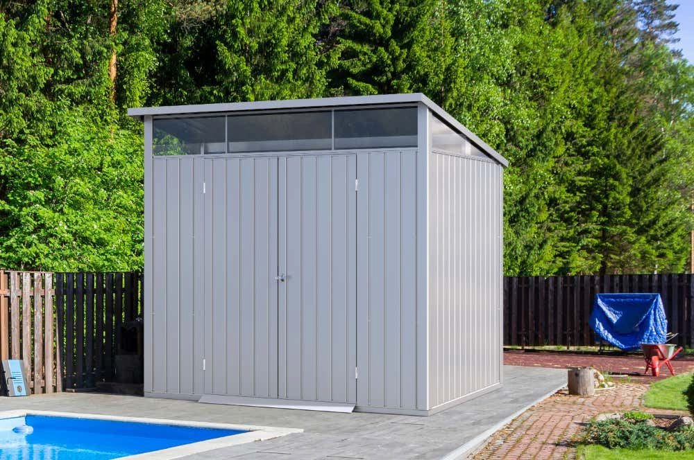 VCM Gartenhaus »Metall Gerätehaus 249x231 Gartenhaus Flügeltür«