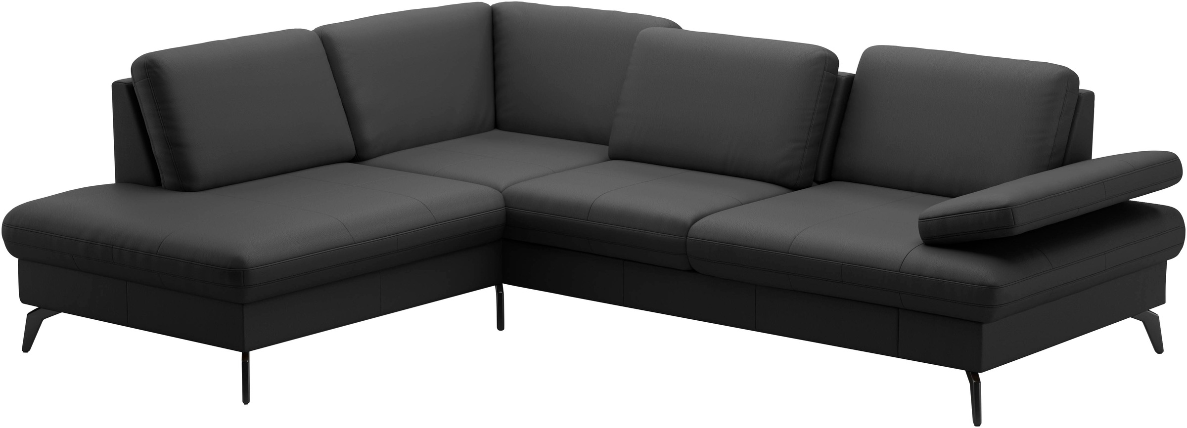 sit&more Ecksofa »Morris L-Form, inkl. Sitztiefenverstellung«, wahlweise mit Armteilverstellung, Bettfunktion & Bettkasten