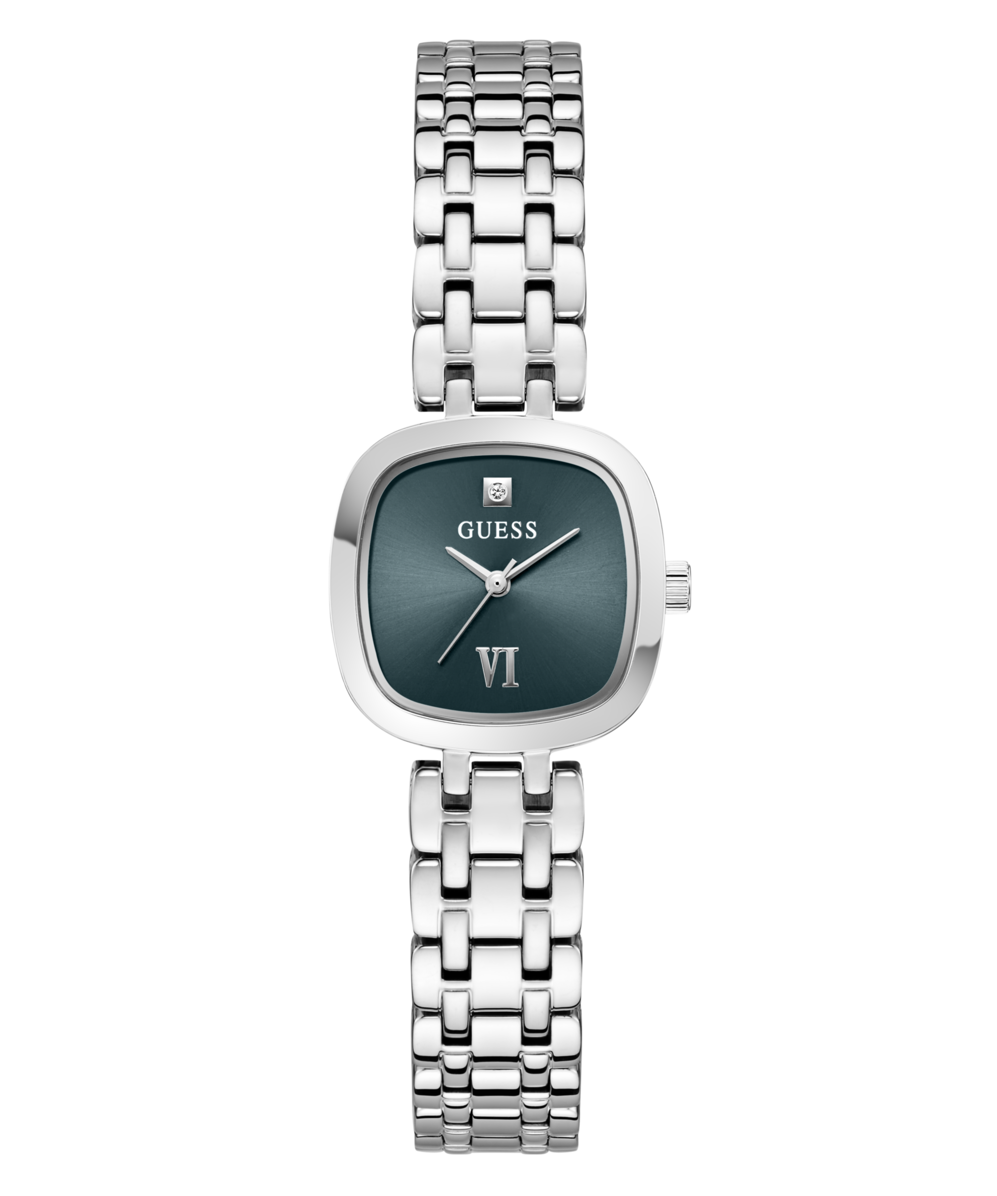 Guess Quarzuhr »HAZEL« Armbanduhr, Damenuhr, Edelstahlarmband, analog