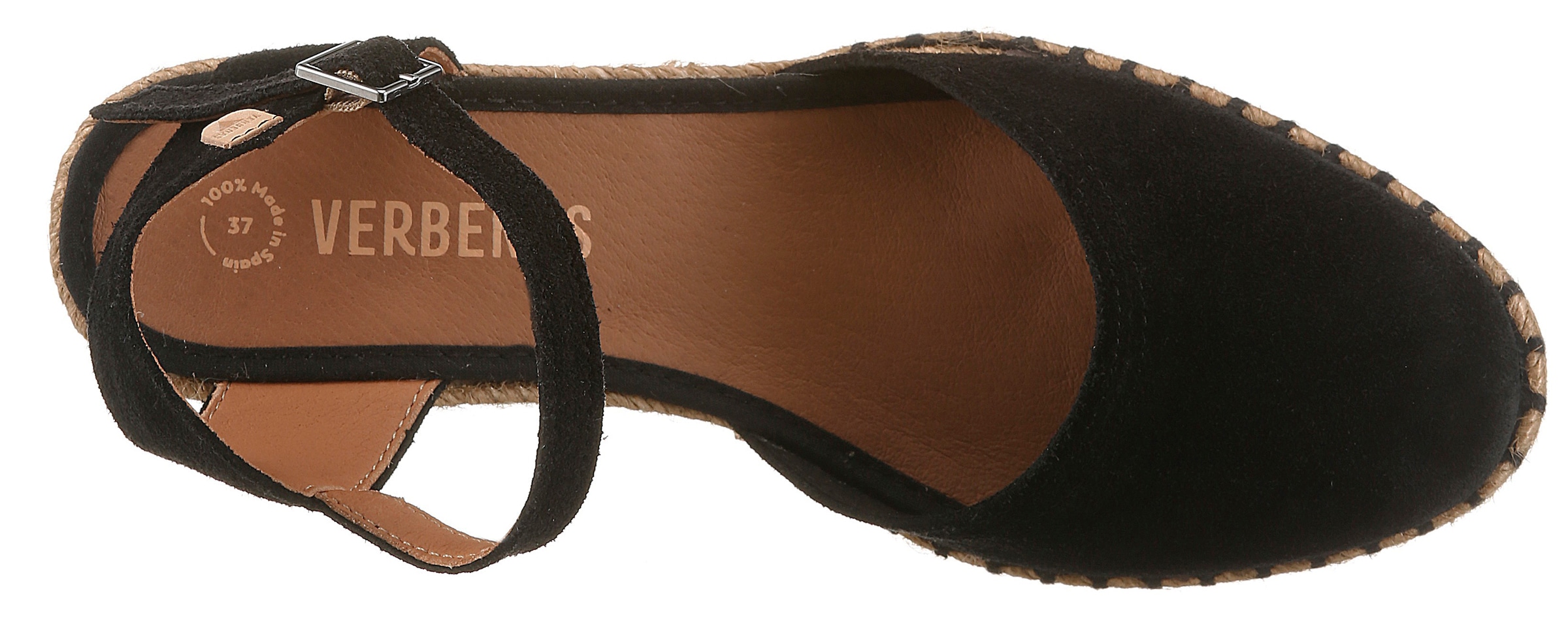 VERBENAS Slingpumps  Keilsandalette, Sommerschuh, Urlaubsschuh mit Bastbesatz