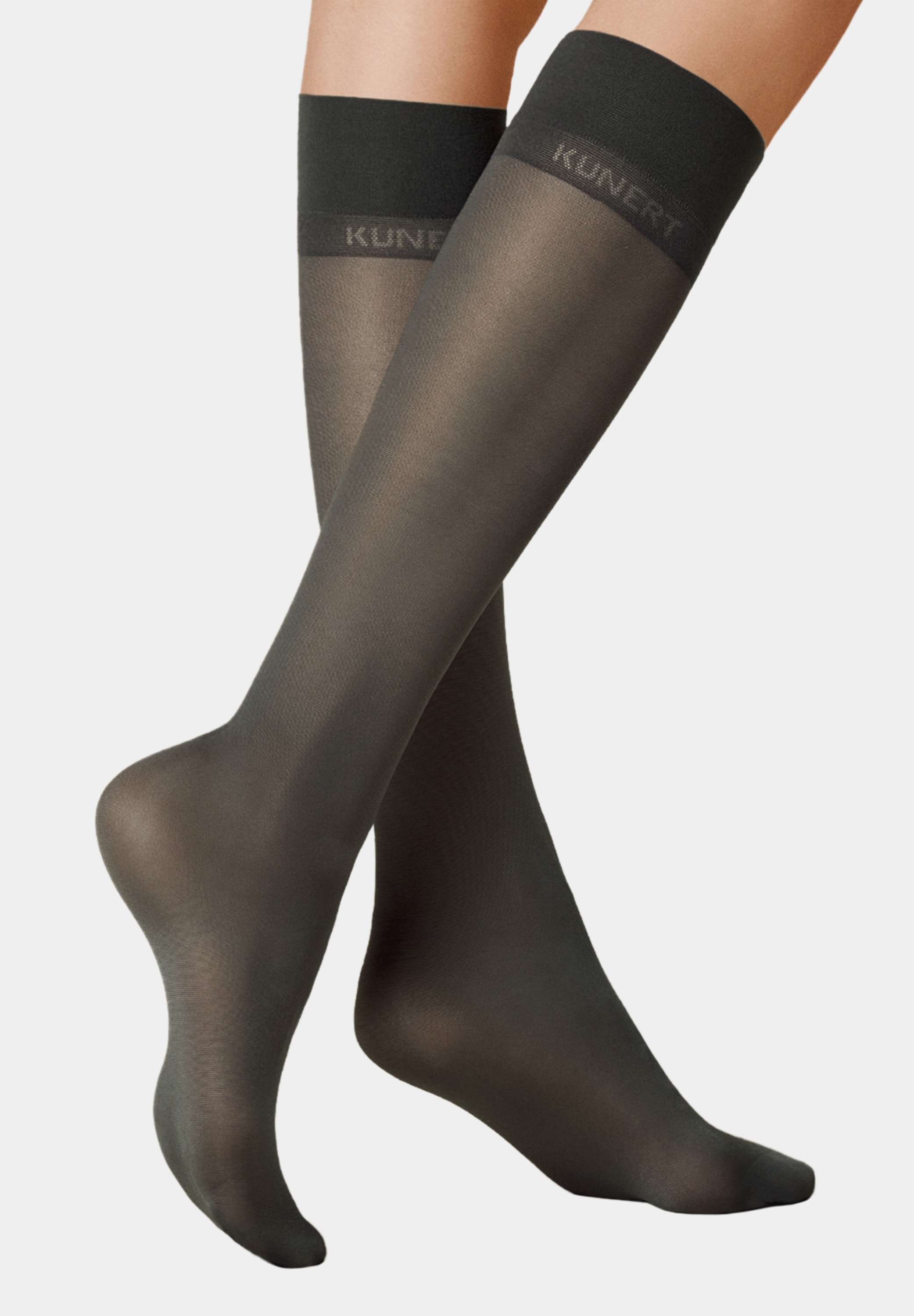 KUNERT Feinkniestrümpfe »Kniestrumpf Satin Look 40«