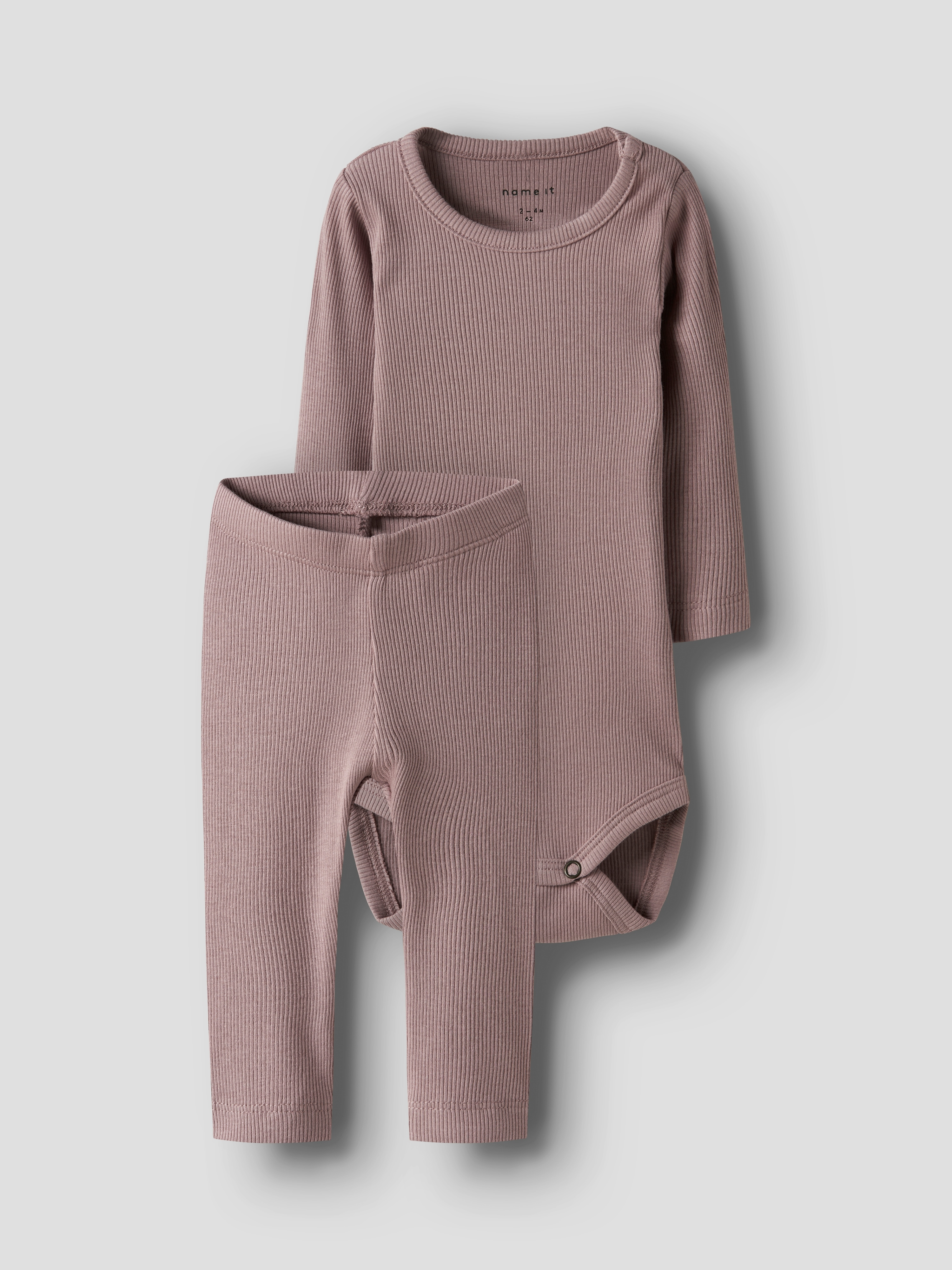 Name It Mädchen Langarmbody »NBNKAB LS BODY LEGGING SET NOOS« Set, 2 Stk. tlg., mit dazu passender Leggings, Größe N-Gr