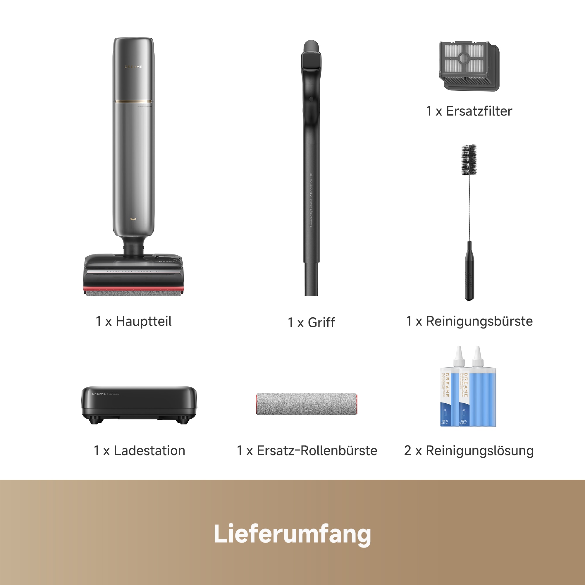 Dreame Nass-Trocken-Akkusauger »T16 Pro Heat« Heißwasser-Wischen, Ecken- und Kantenreinigung, Anti-Verhedderung