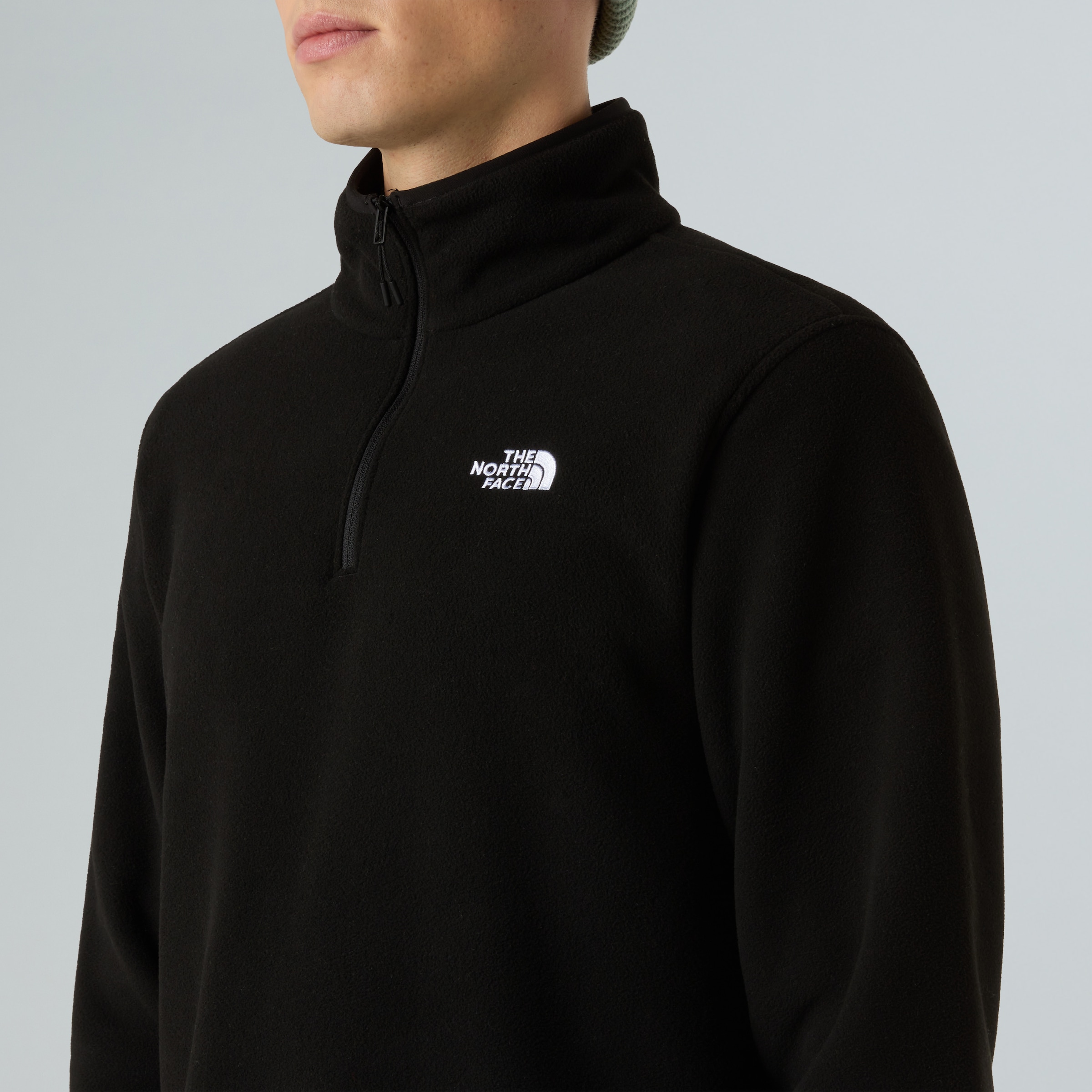 The North Face Fleecepullover »M GLACIER FLEECE 1/4 ZIP JACKET«, 1/4-langer Reißverschluss, aus Polyester, feuchtigkeitsabweisend
