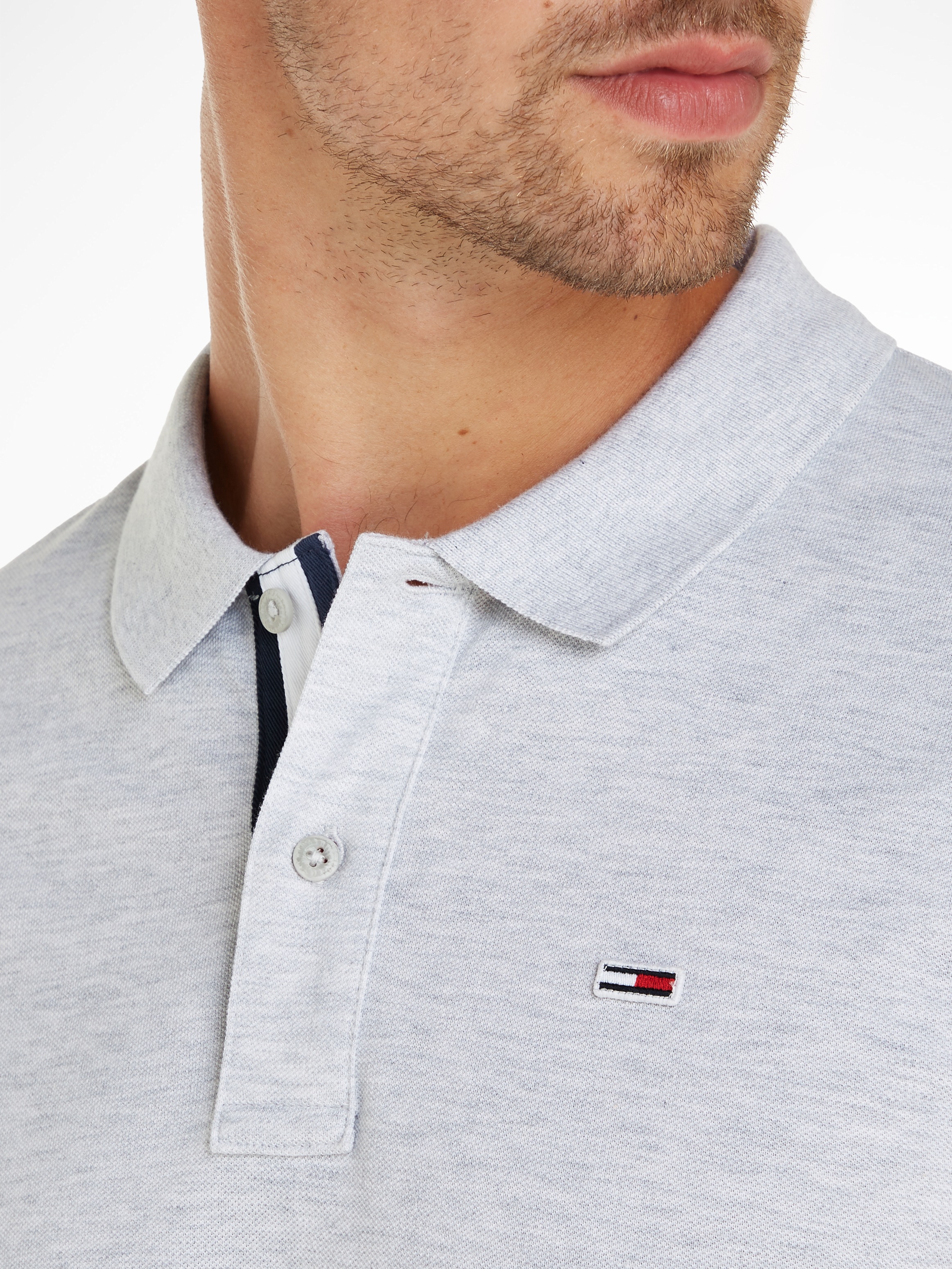 Tommy Jeans Langarm-Poloshirt »TJM SLIM SOLID LS POLO«