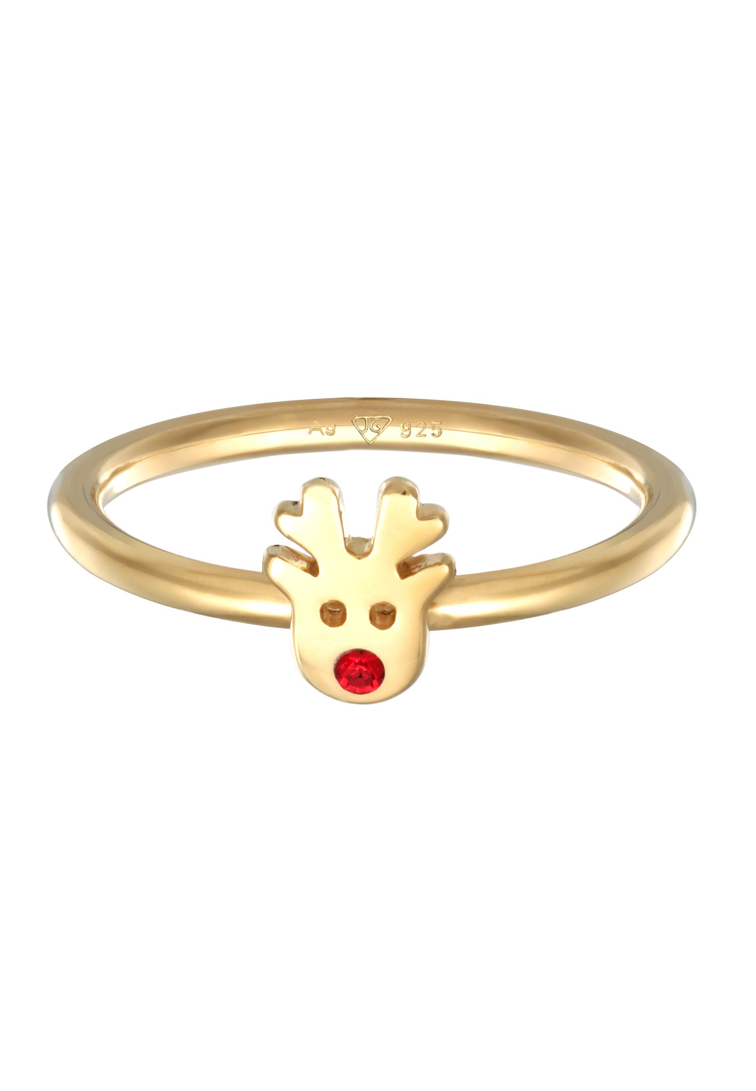 Elli Silberring »Ring Rentier Kristalle Christmas 925 Silber«