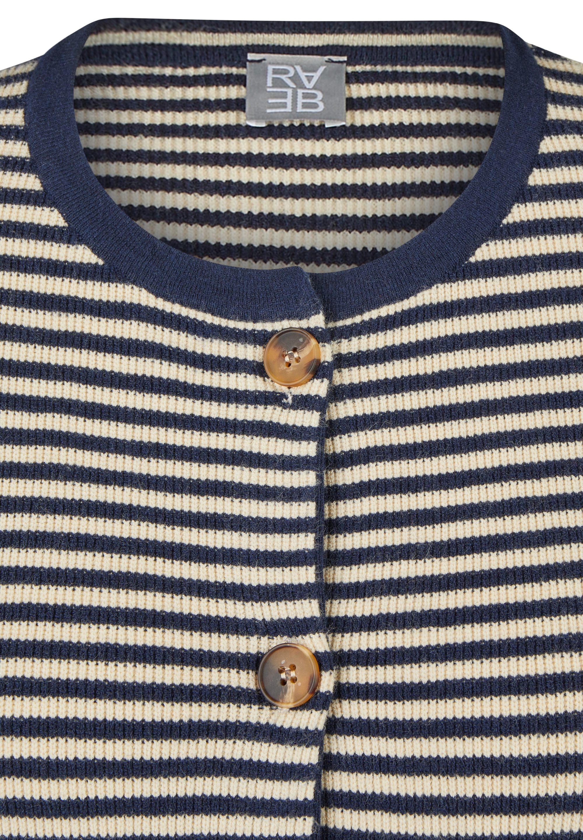 Rabe Cardigan im Streifen-Design und mit Knopfverschluss