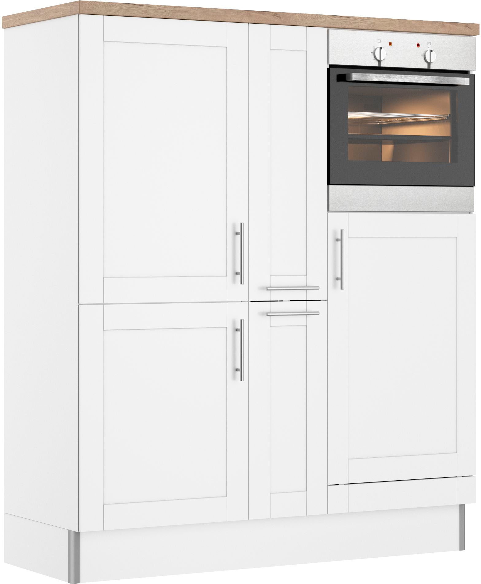 KOCHSTATION Pantryküche »KS-Ahus«, Breite 150 cm,wahlweise mit E-Geräten,Soft-Close-Funktion