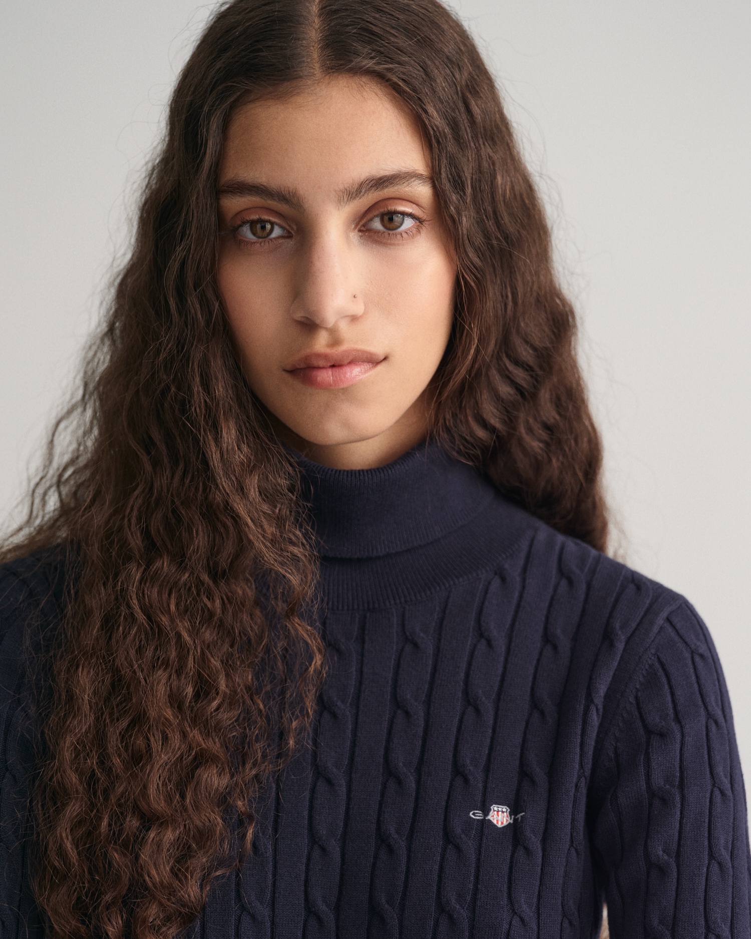 Gant Rollkragenpullover »STRETCH COTTON CABLE TURTLENECK«, mit Zopfmuster