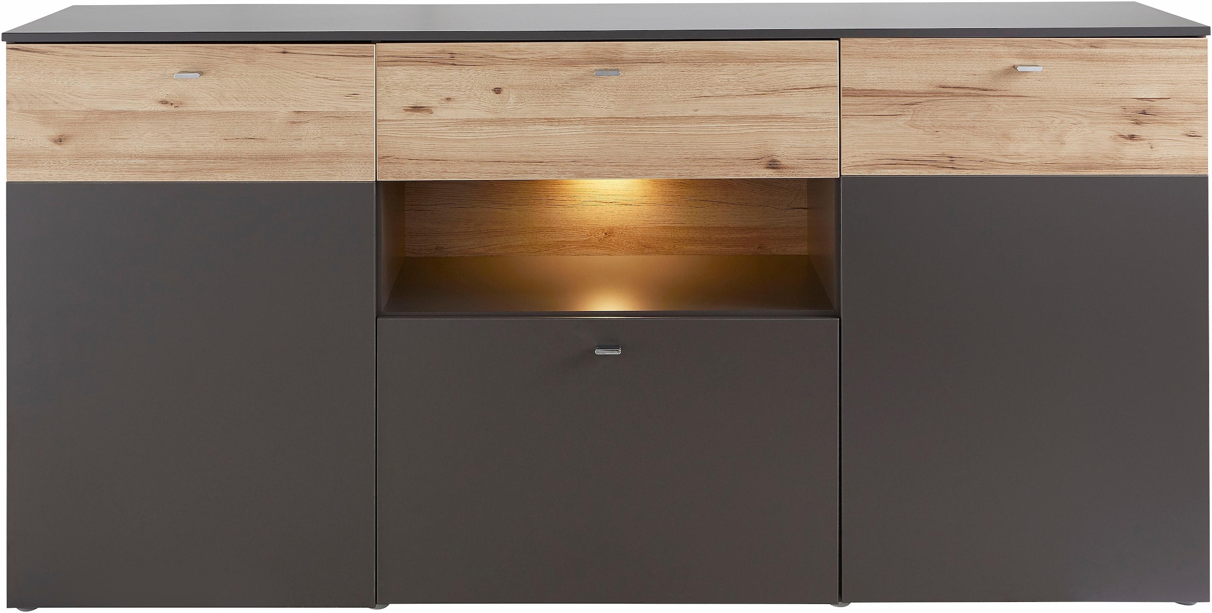 FORTE Sideboard, Breite 195 cm, inkl. Beleuchtung