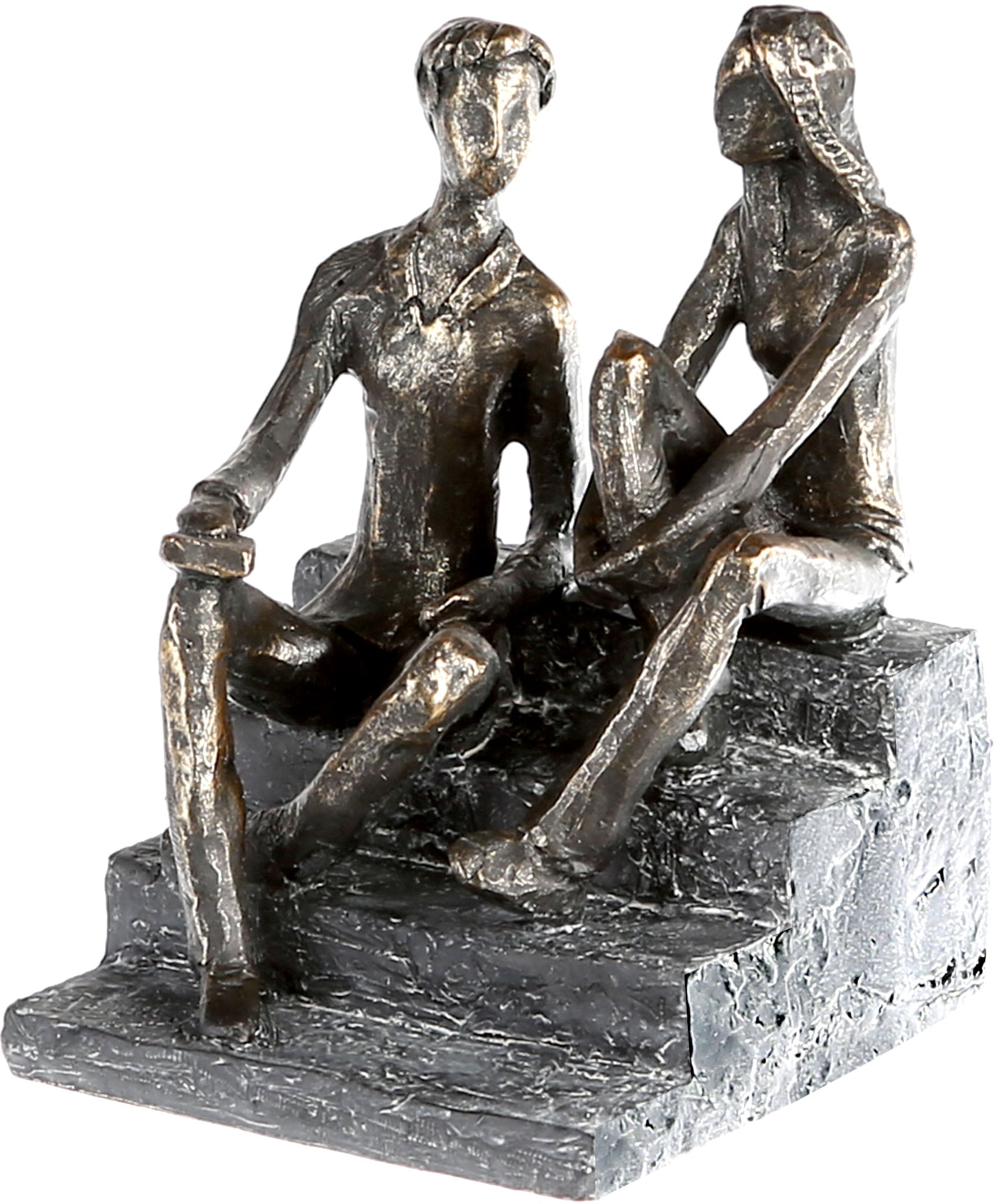 Dekofigur Höhe kaufen Discussion, mit bei Dekoobjekt, by bronzefarben/grau«, 17 Casablanca Gilde Wohnzimmer Pärchen, Spruchanhänger, cm, OTTO St.), (1 online »Skulptur