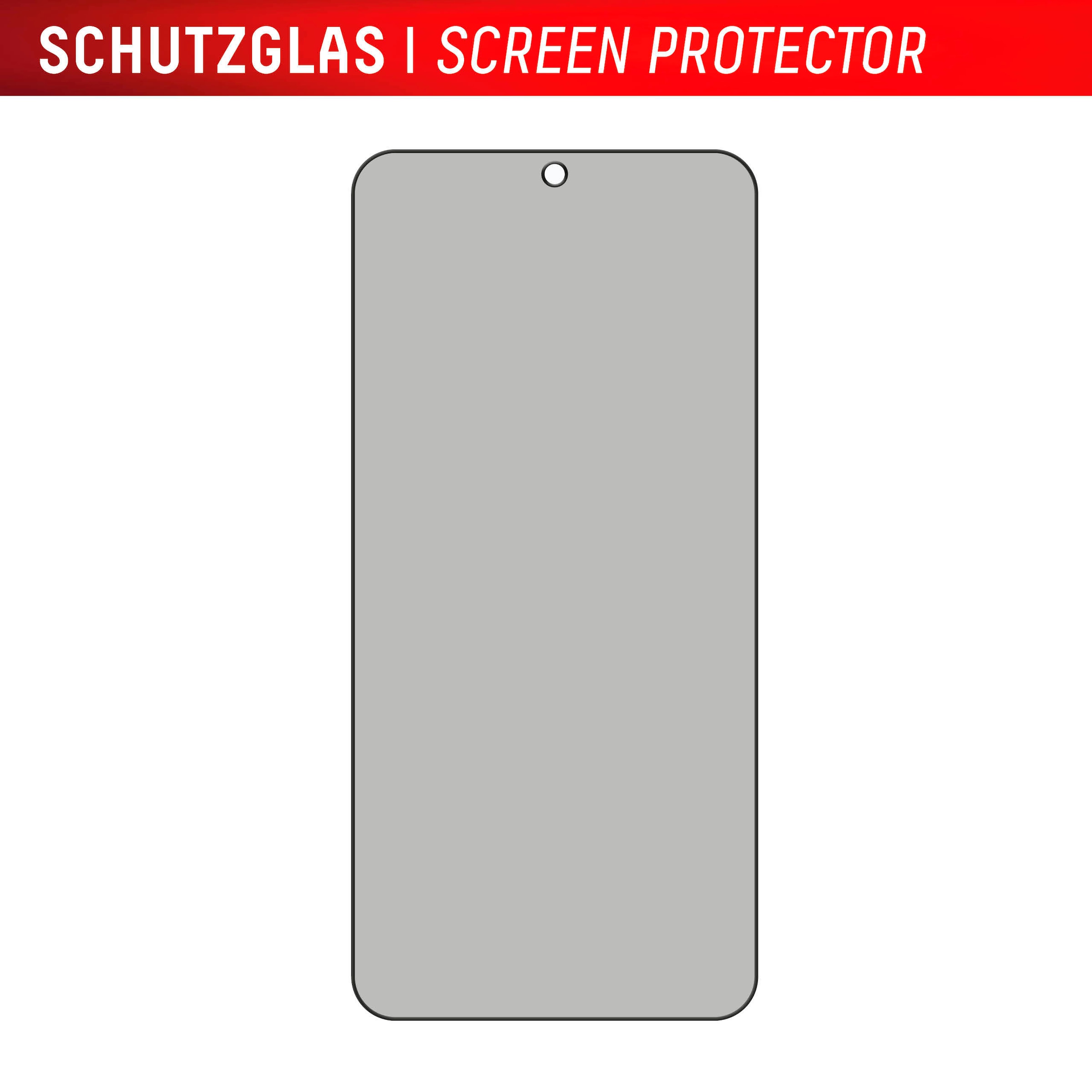 Displex Displayschutzglas »Privacy Glass«, für Samsung Galaxy S24+-Samsung Galaxy S25+, Blickschutz Displayschutzfolie Displayschutz kratzer-resistent 10H