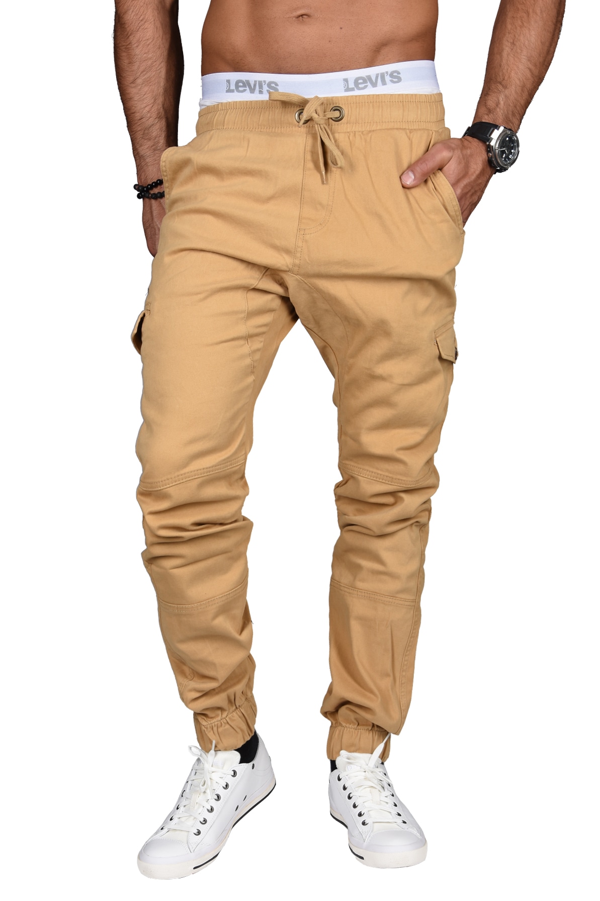 Cargohose »A. Salvarini Herren Designer Cargo Stoff Hose Cargohose Regular Fit NEU AS031«