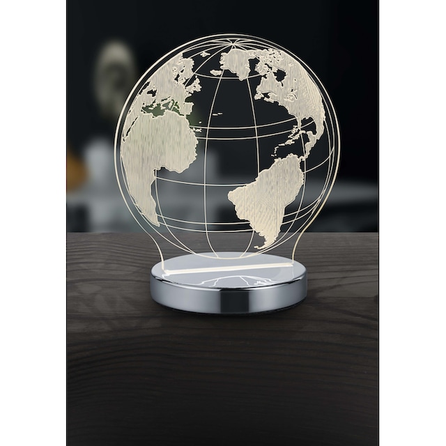 Leuchten 1 Lichtfarbe bei flammig-flammig, »Globe«, Design, einstellbar TRIO online Tischleuchte Acrylplatte, OTTO Weltkugel Tischlampe, LED