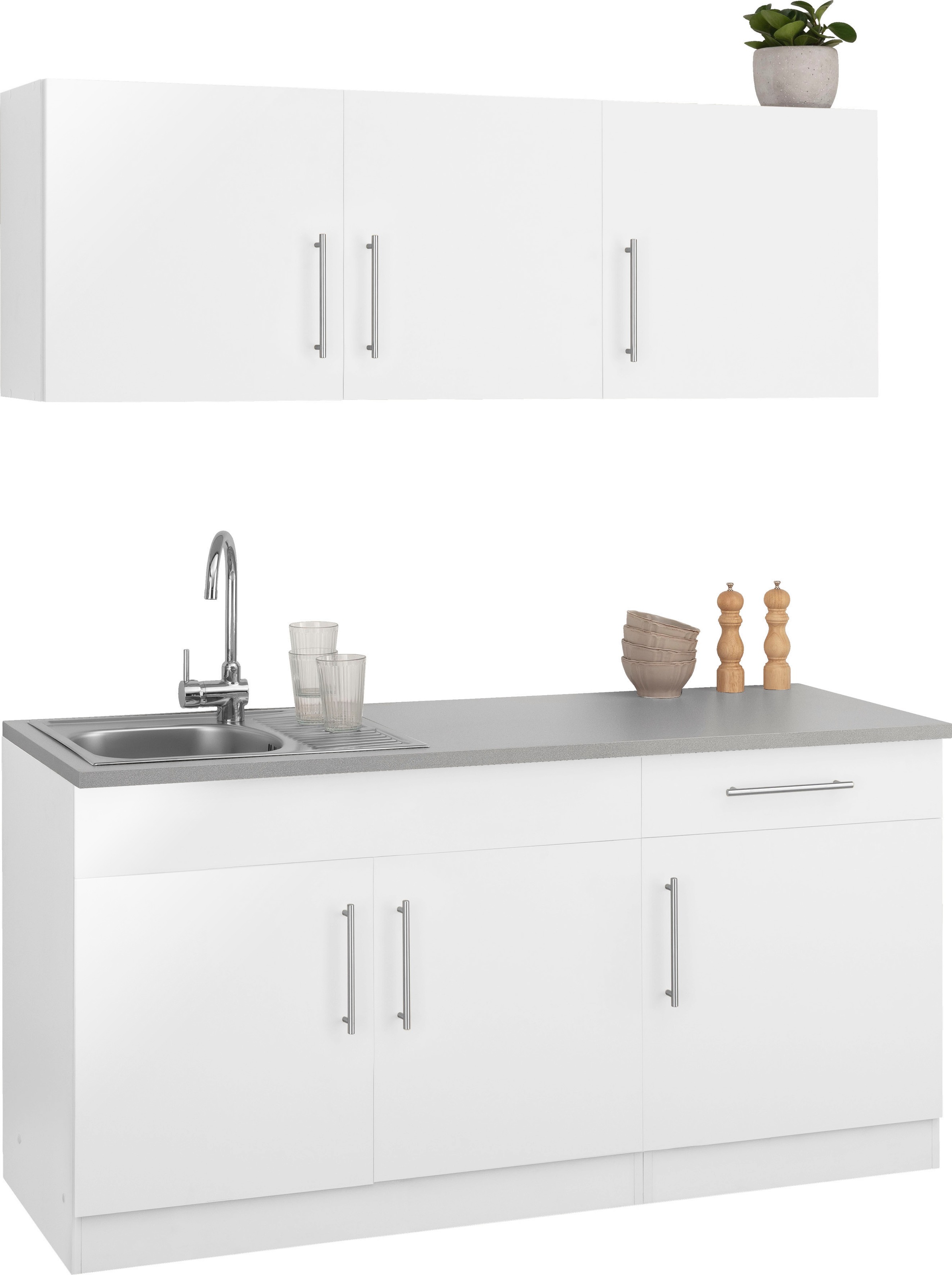 wiho Küchen Pantryküche »Cali«, ohne E-Geräte, Breite 160 cm