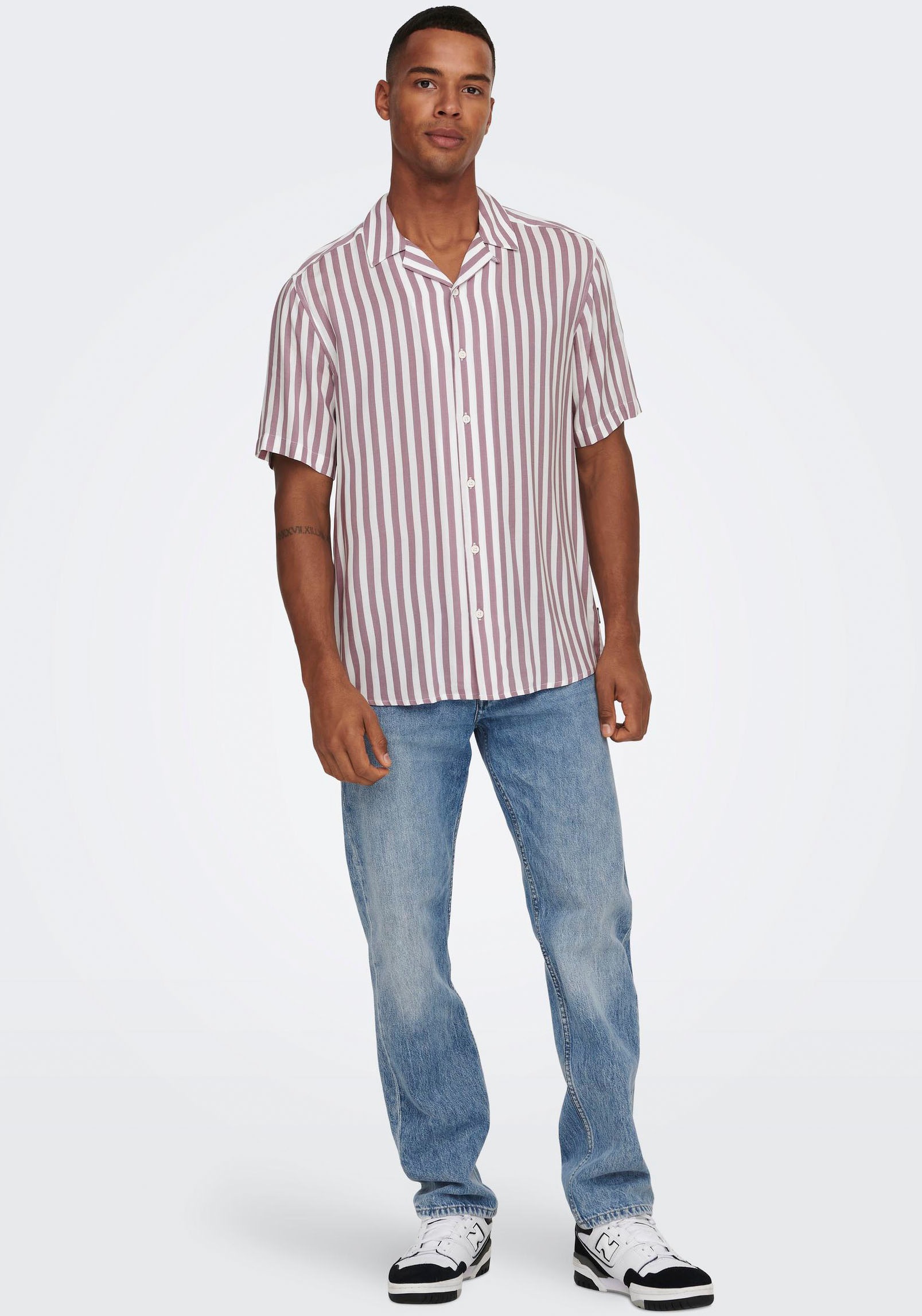 ONLY & SONS Kurzarmhemd »ONSWAYNE LIFE SS VISCOSE«